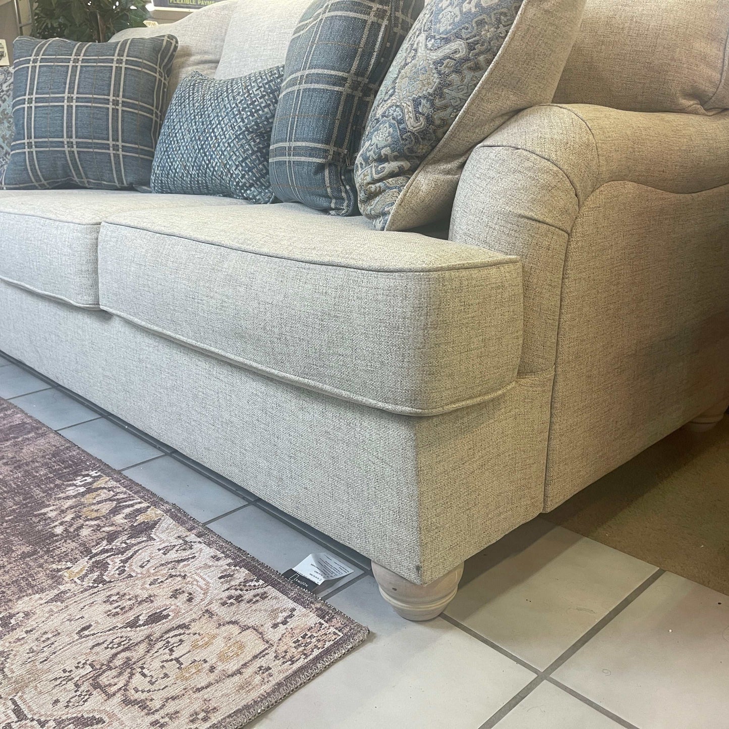 Traemore Beige Linen Sofa