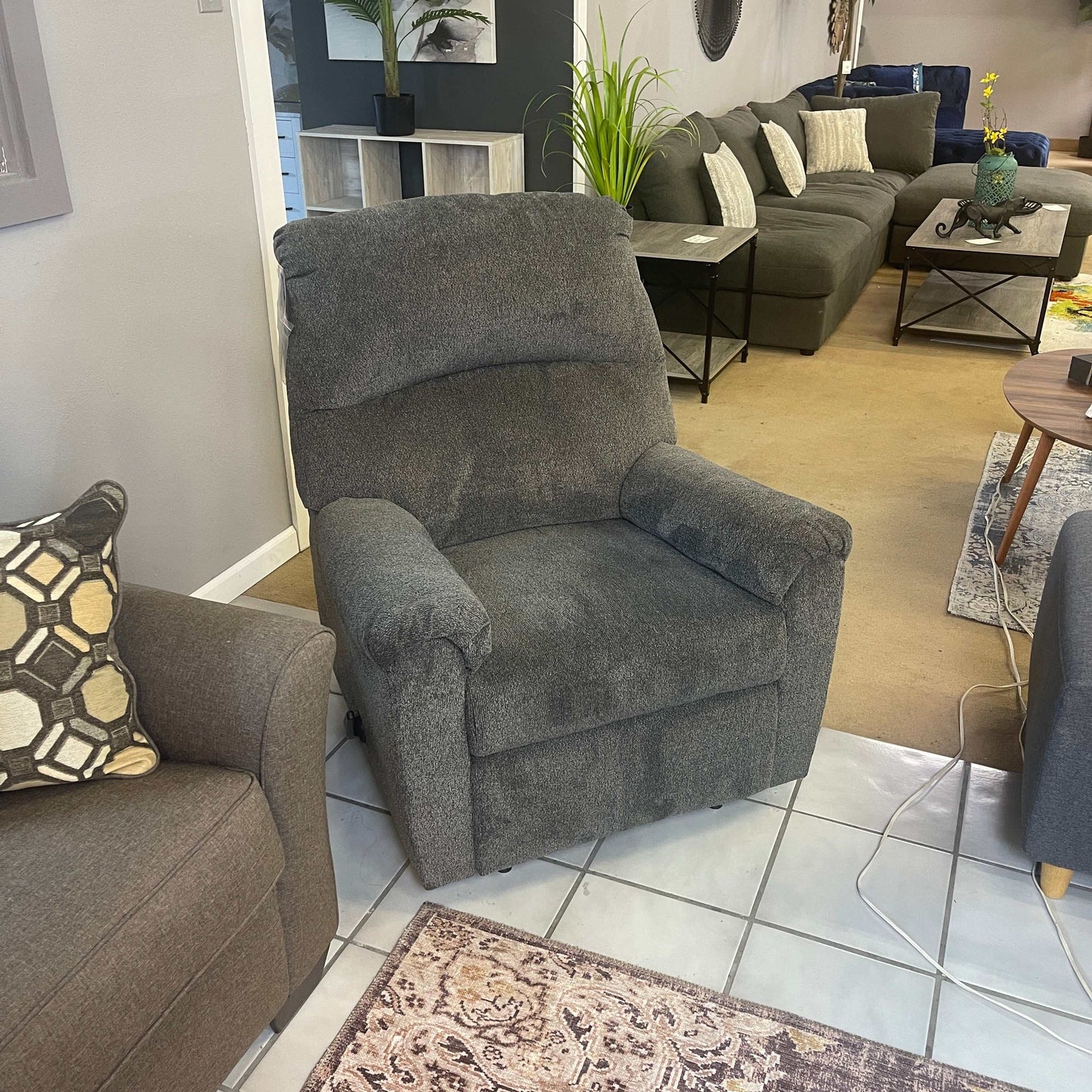 Nerviano Gray Manual Recliner