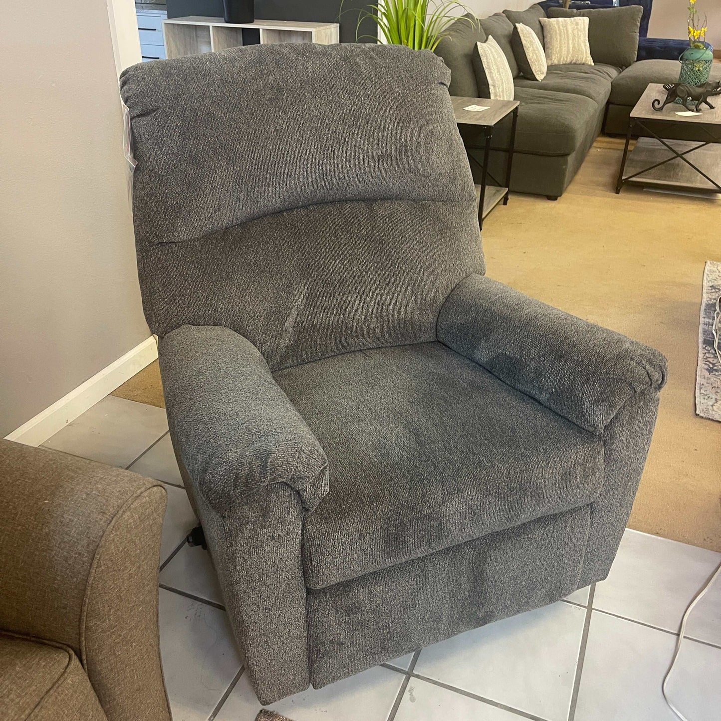 Nerviano Gray Manual Recliner