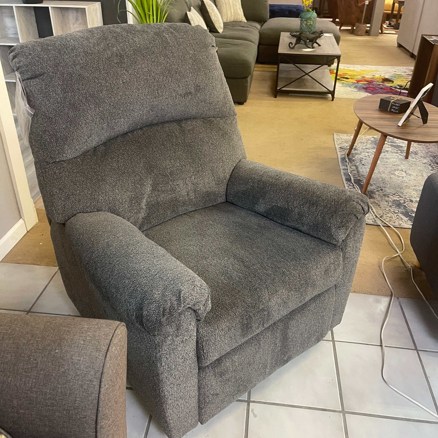 Nerviano Gray Manual Recliner