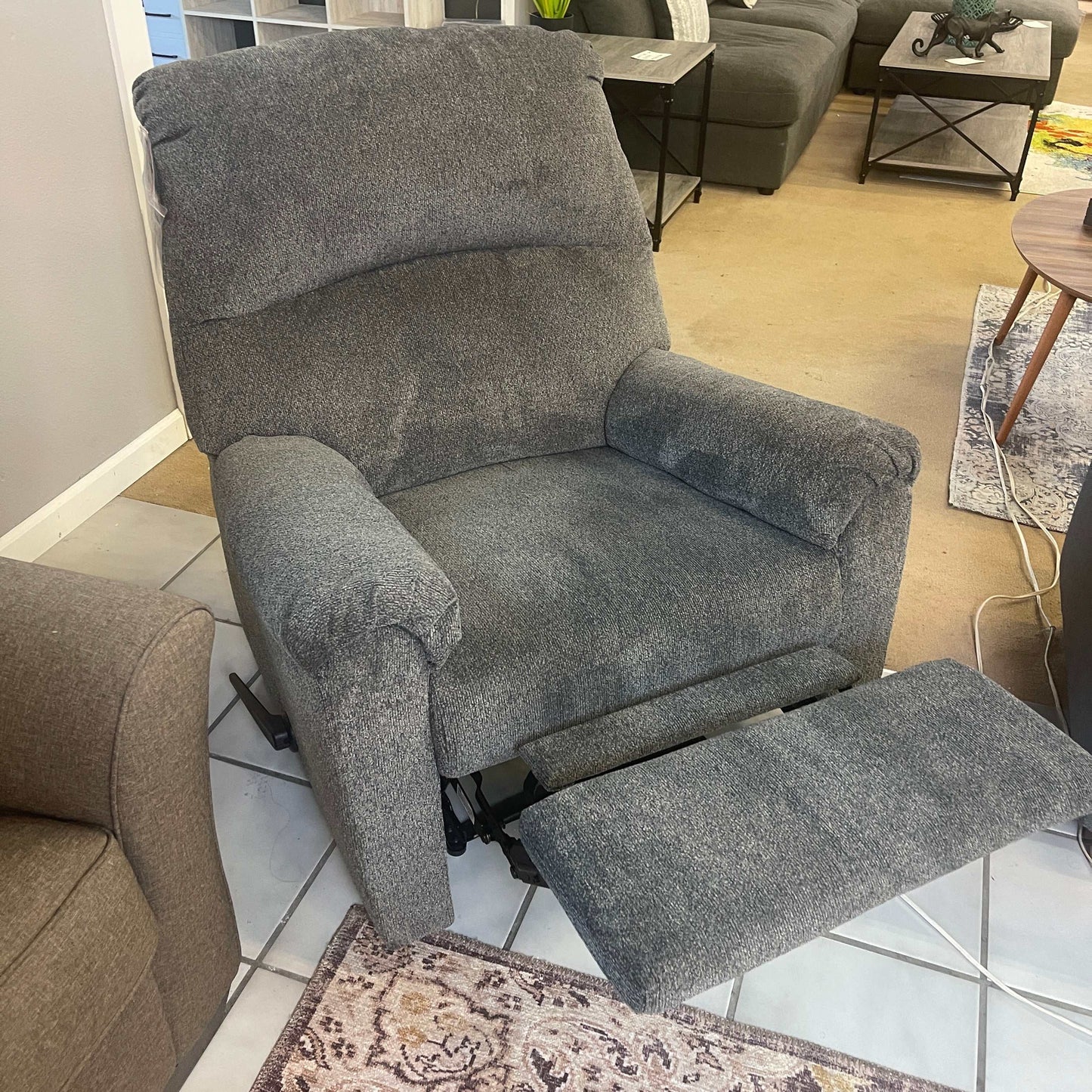 Nerviano Gray Manual Recliner