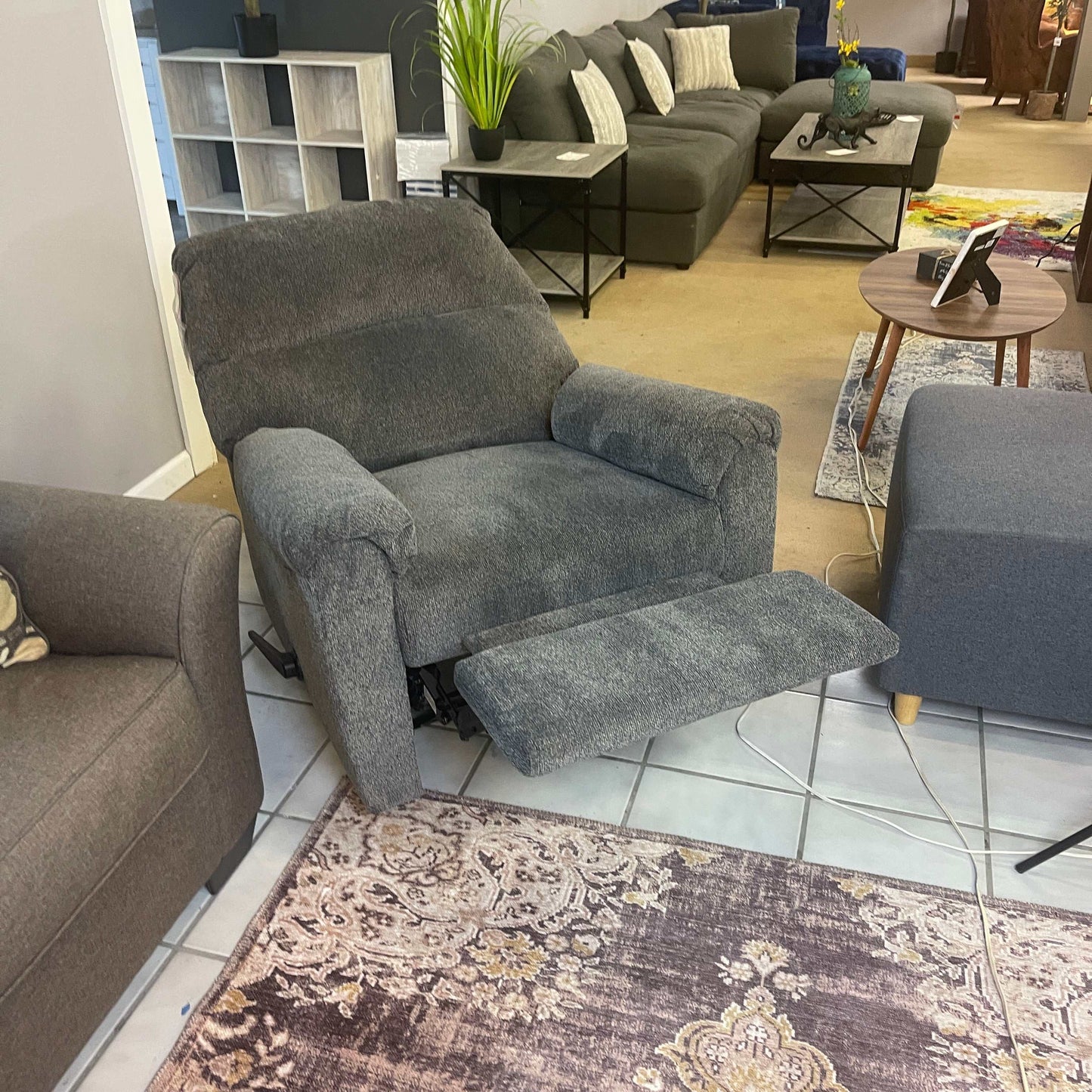 Nerviano Gray Manual Recliner