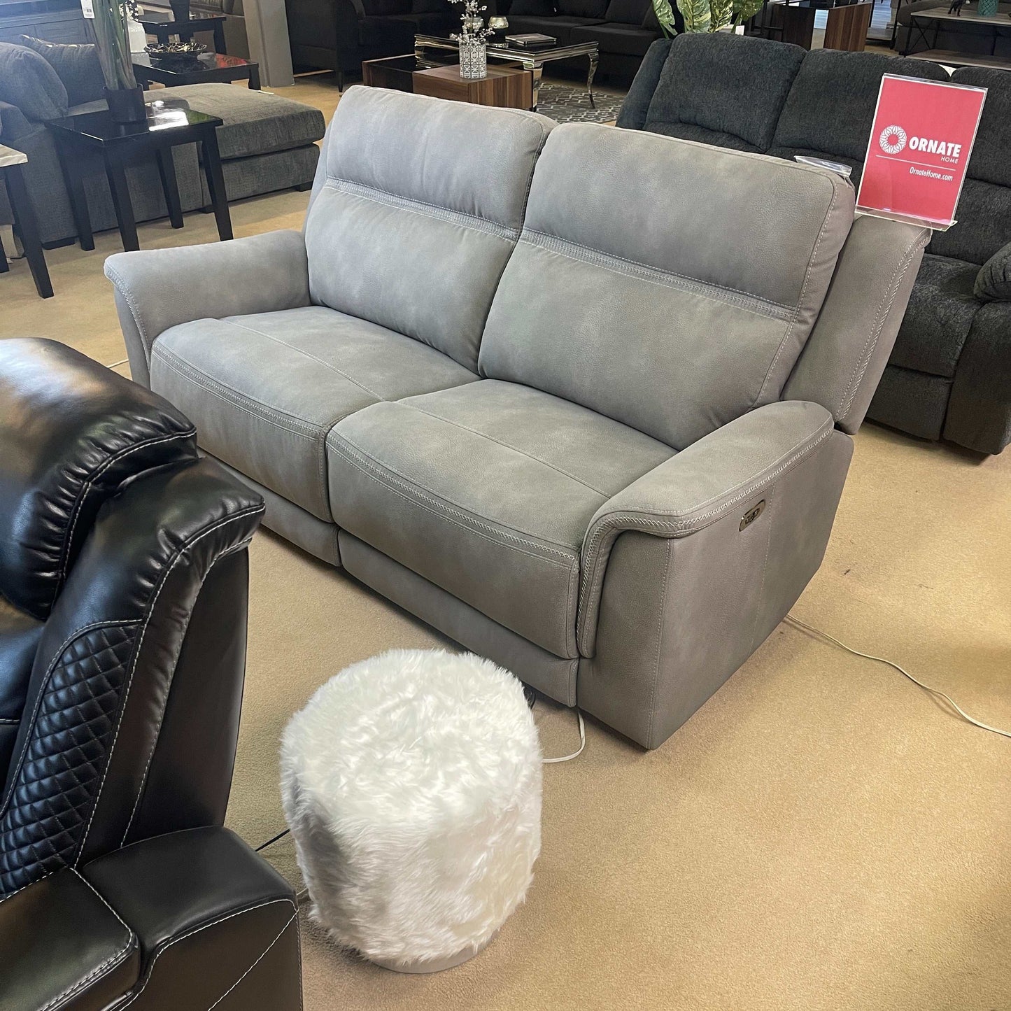 NextGen DuraPella Slate Power Reclining Sofa