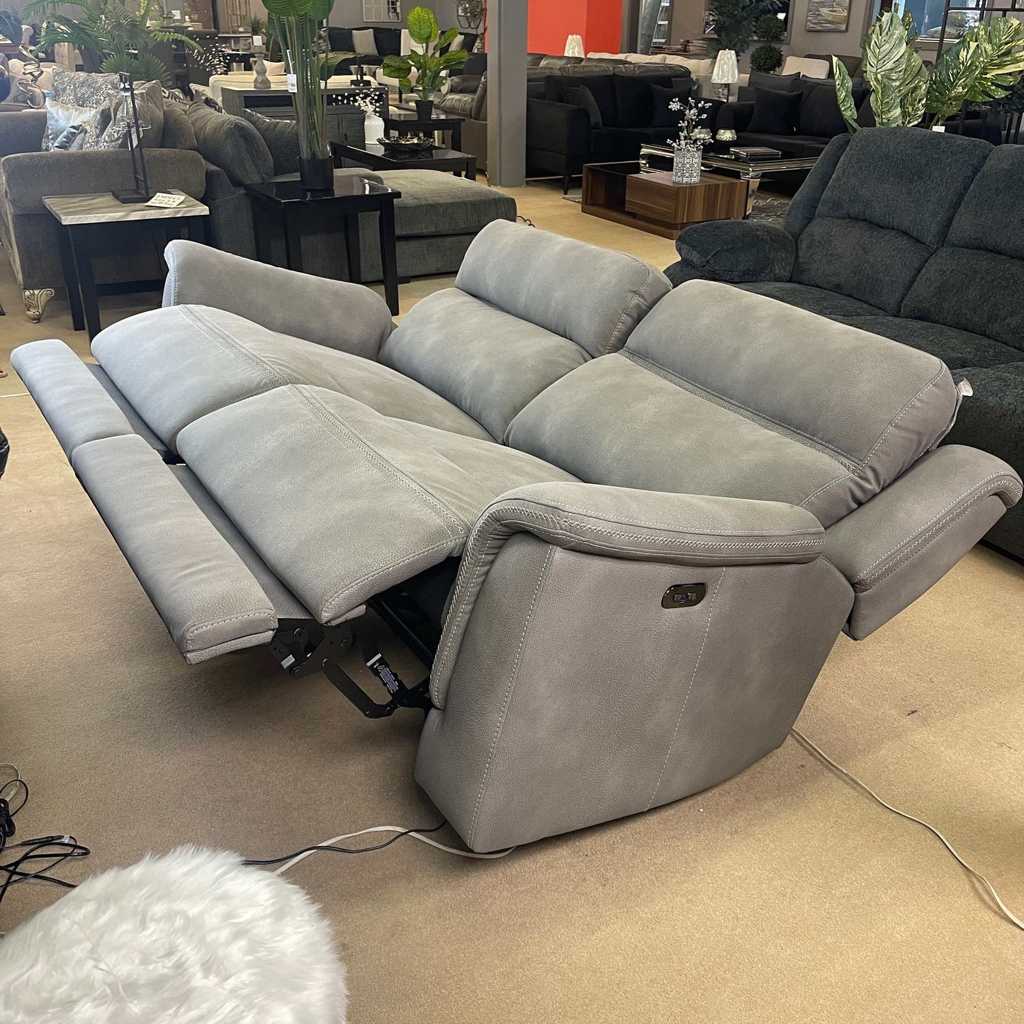 NextGen DuraPella Slate Power Reclining Sofa