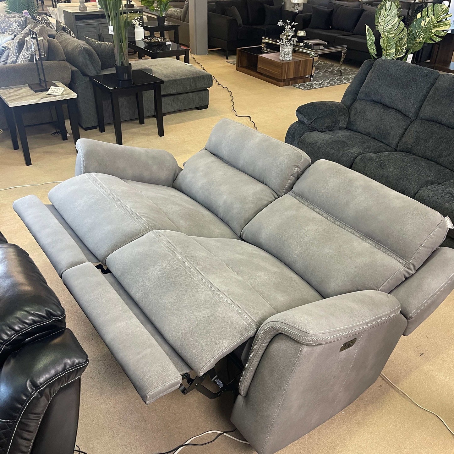 NextGen DuraPella Slate Power Reclining Sofa