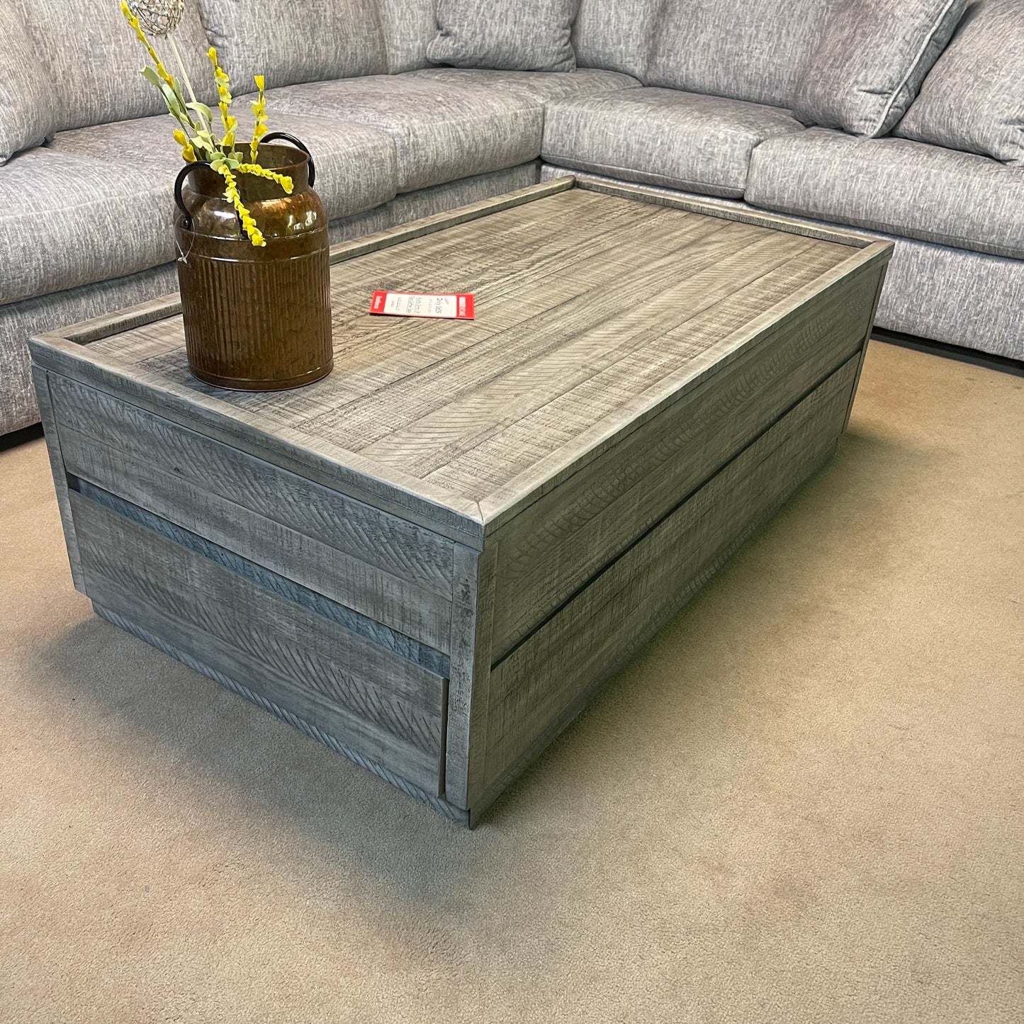 Naydell Rustic Gray Lift Top Coffee Table