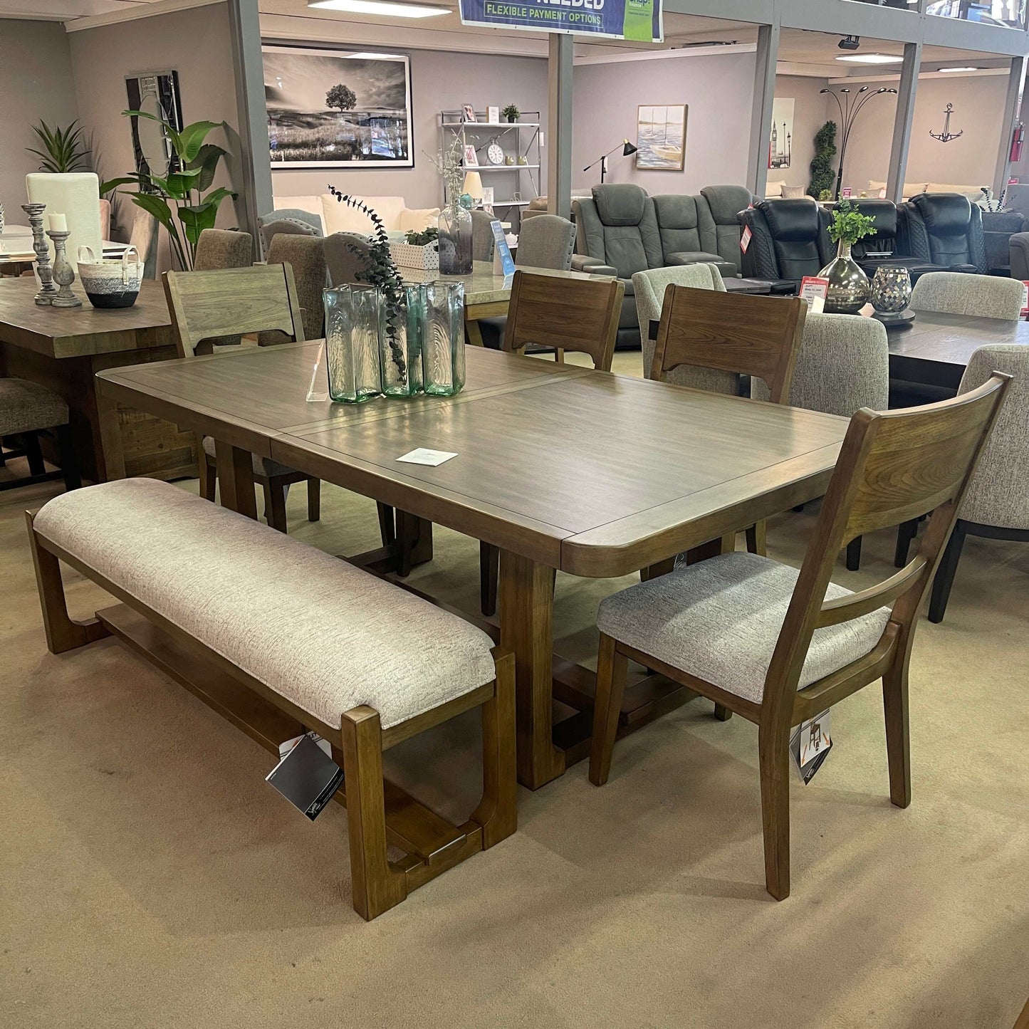 Cabalynn Light Brown Dining Room Set / 8pc