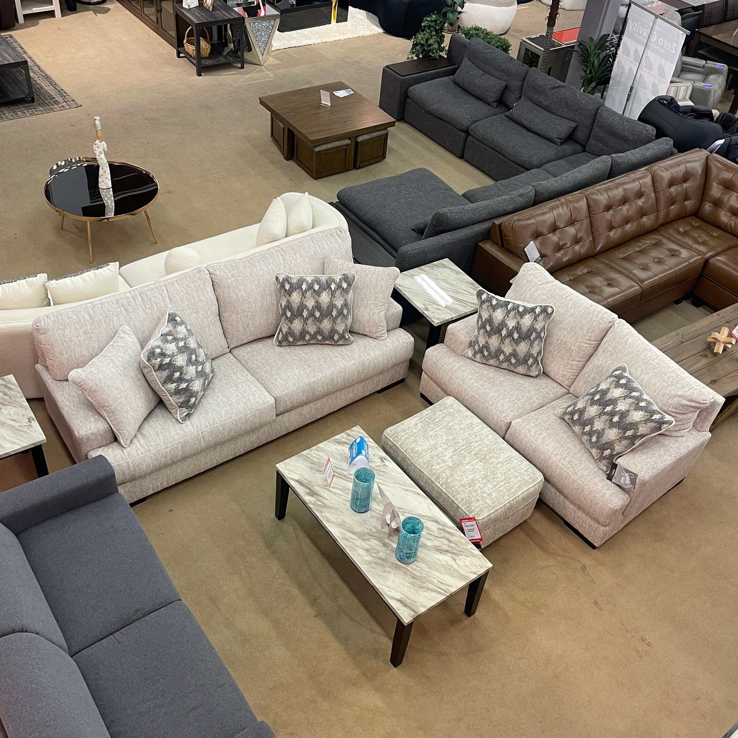 Mercado Pewter Sofa & Loveseat / 2pc Set