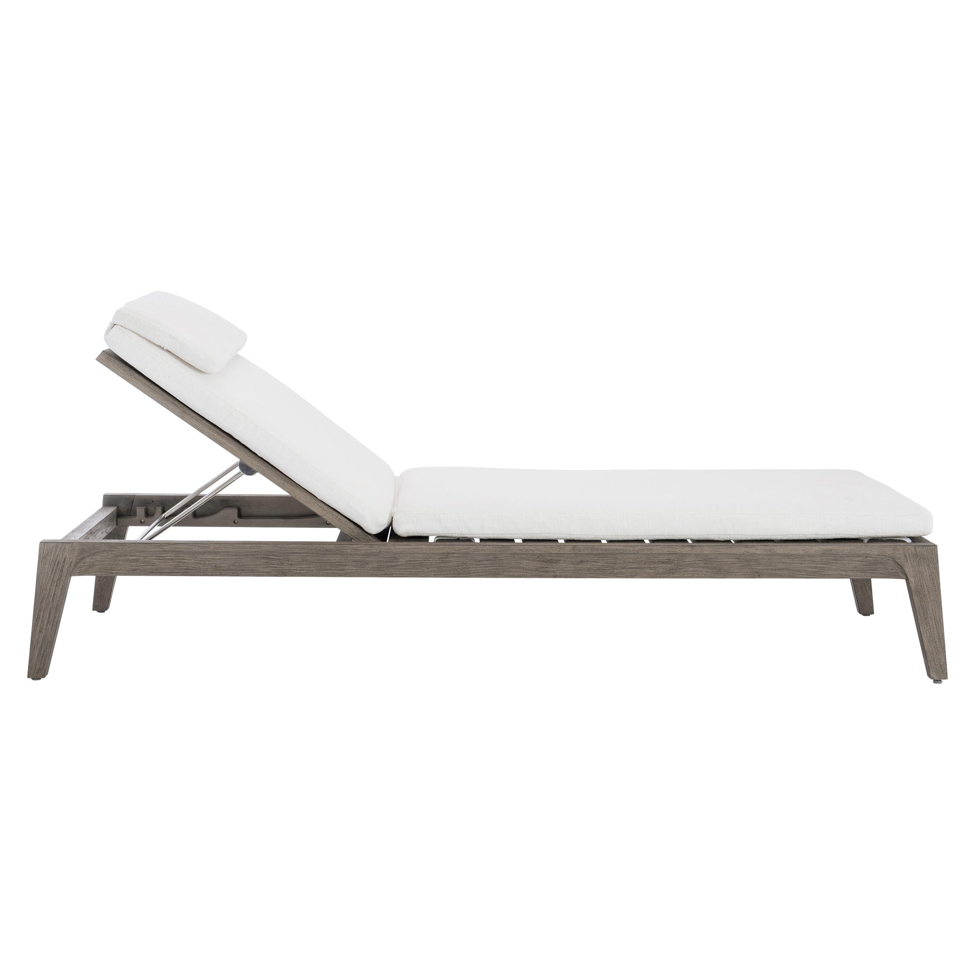 Ibiza Weathered Teak/Cream Outdoor Chaise - Ornate Home