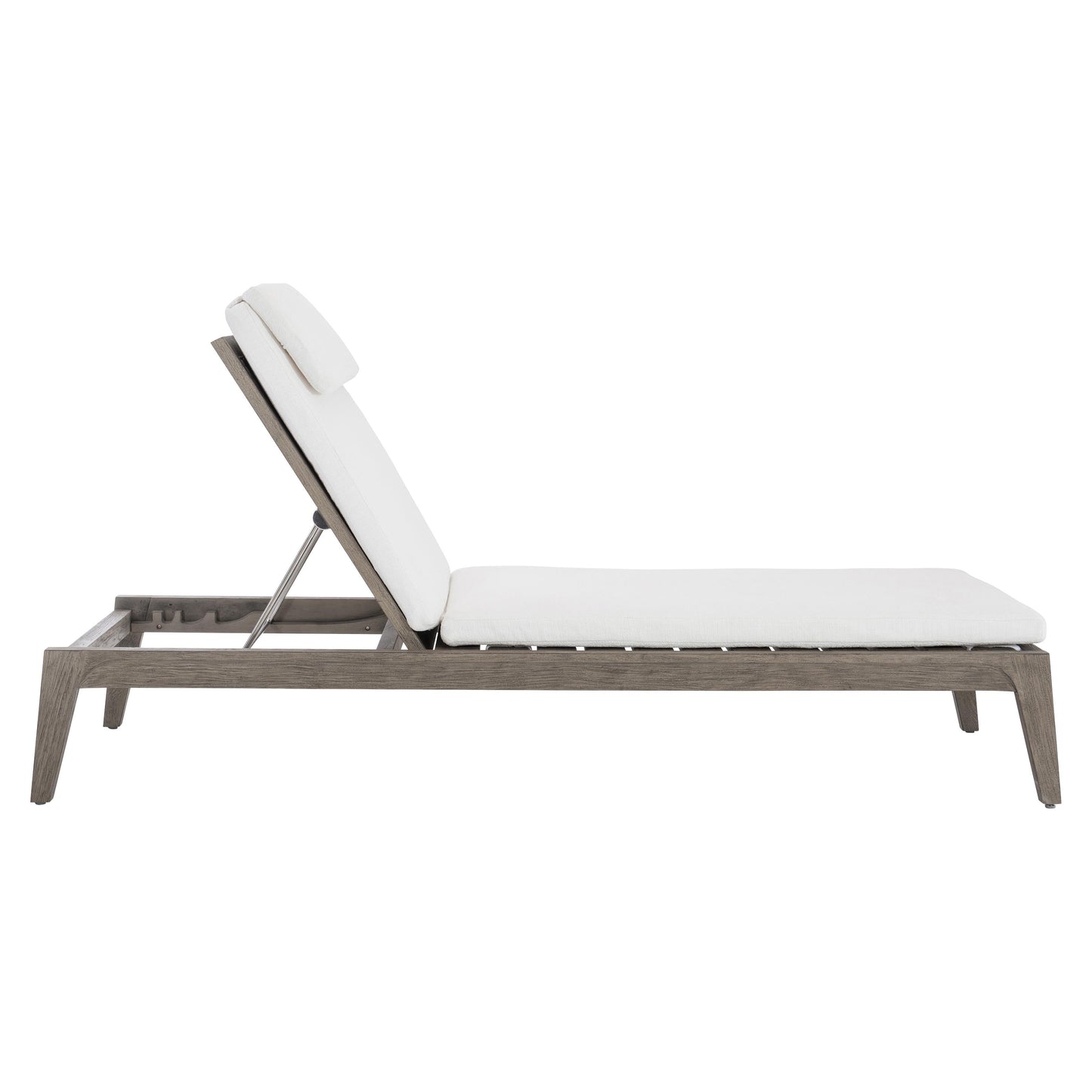Ibiza Weathered Teak/Cream Outdoor Chaise - Ornate Home