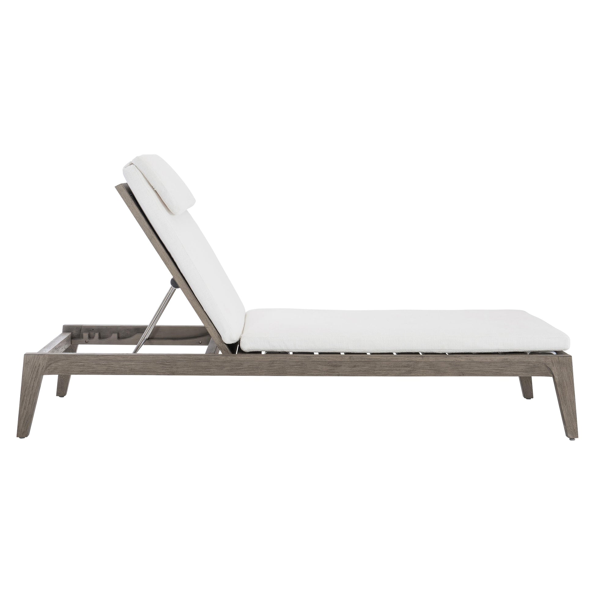 Ibiza Weathered Teak/Cream Outdoor Chaise - Ornate Home