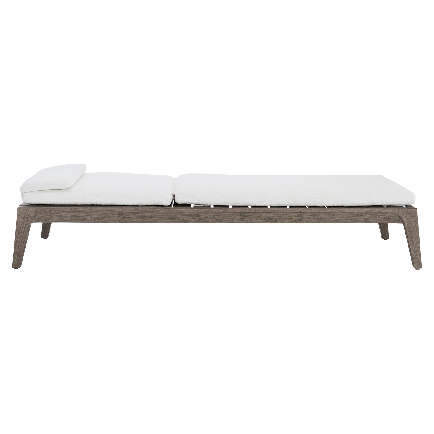 Ibiza Weathered Teak/Cream Outdoor Chaise - Ornate Home