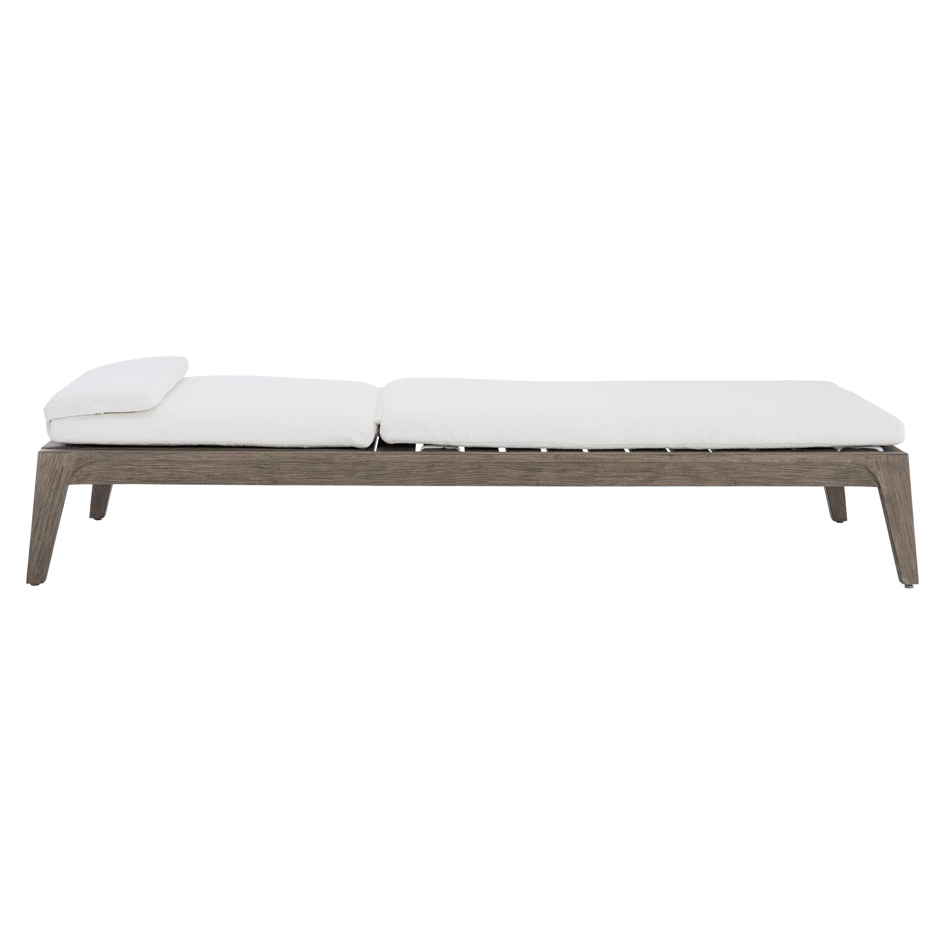 Ibiza Weathered Teak/Cream Outdoor Chaise - Ornate Home