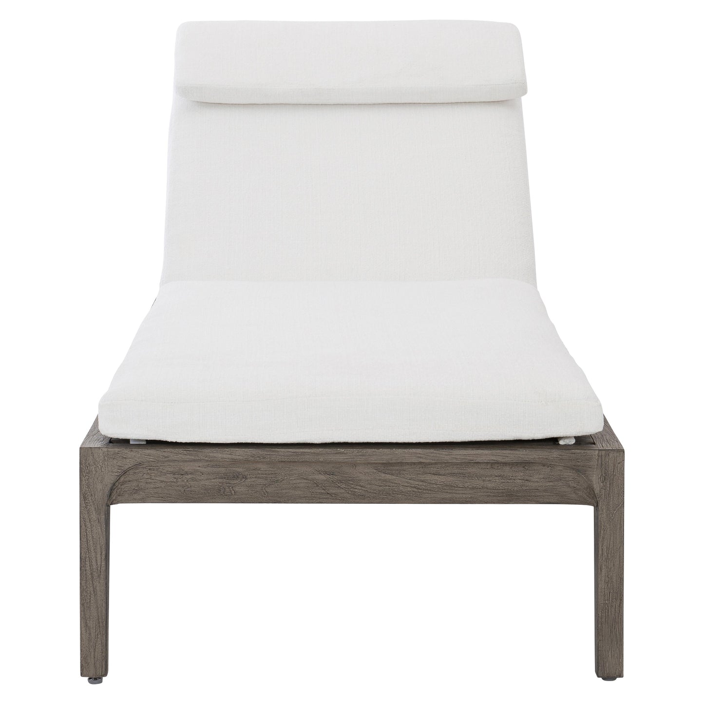 Ibiza Weathered Teak/Cream Outdoor Chaise - Ornate Home