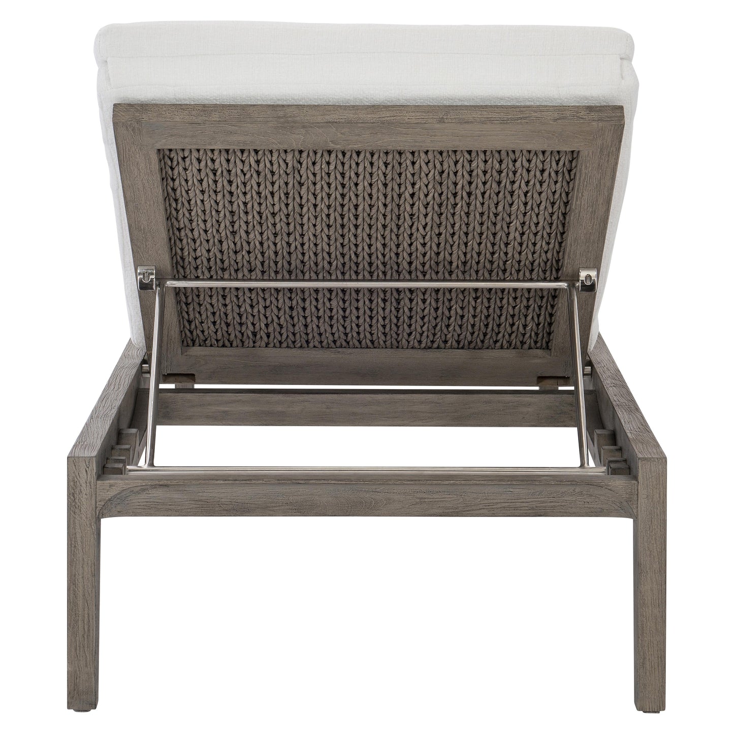 Ibiza Weathered Teak/Cream Outdoor Chaise - Ornate Home