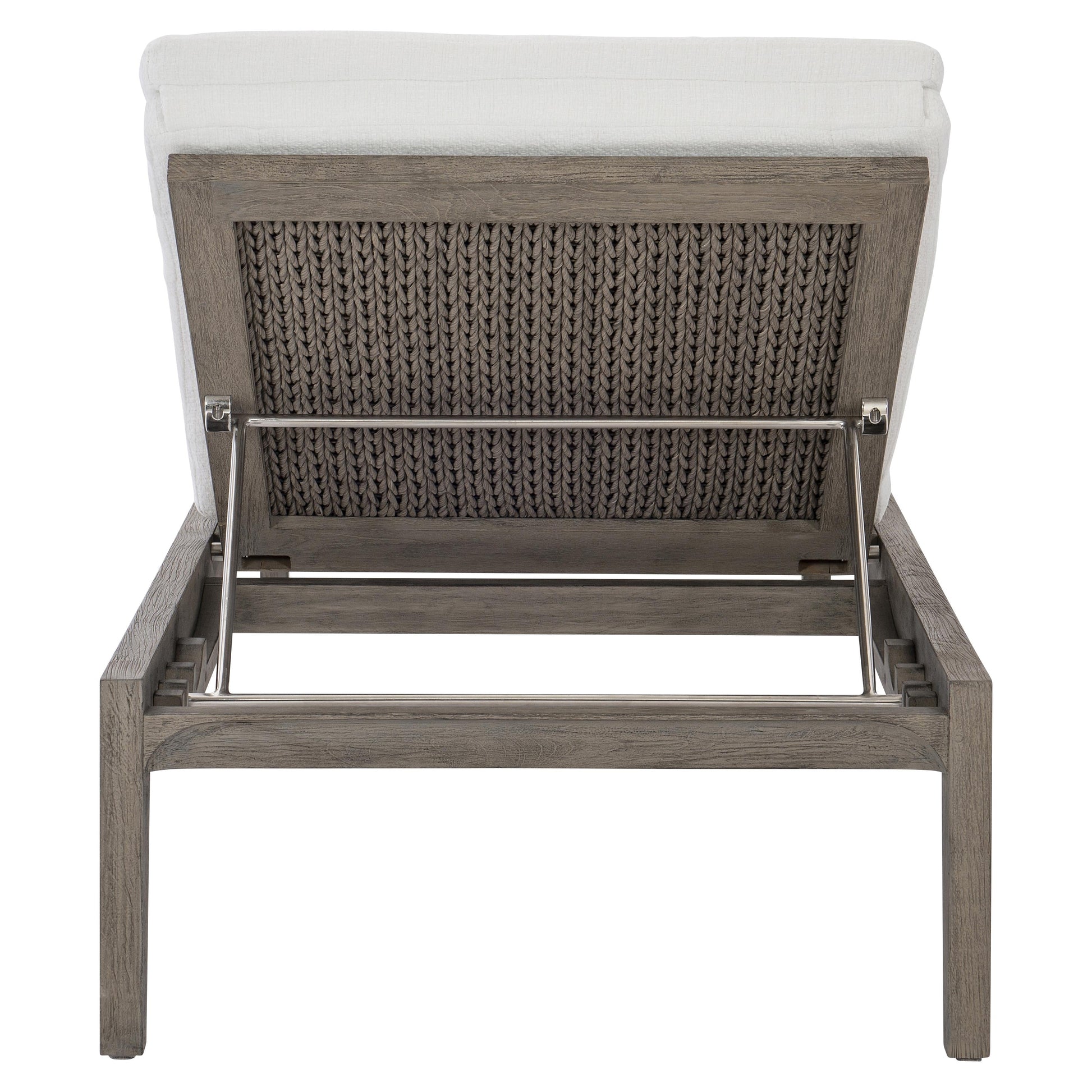 Ibiza Weathered Teak/Cream Outdoor Chaise - Ornate Home
