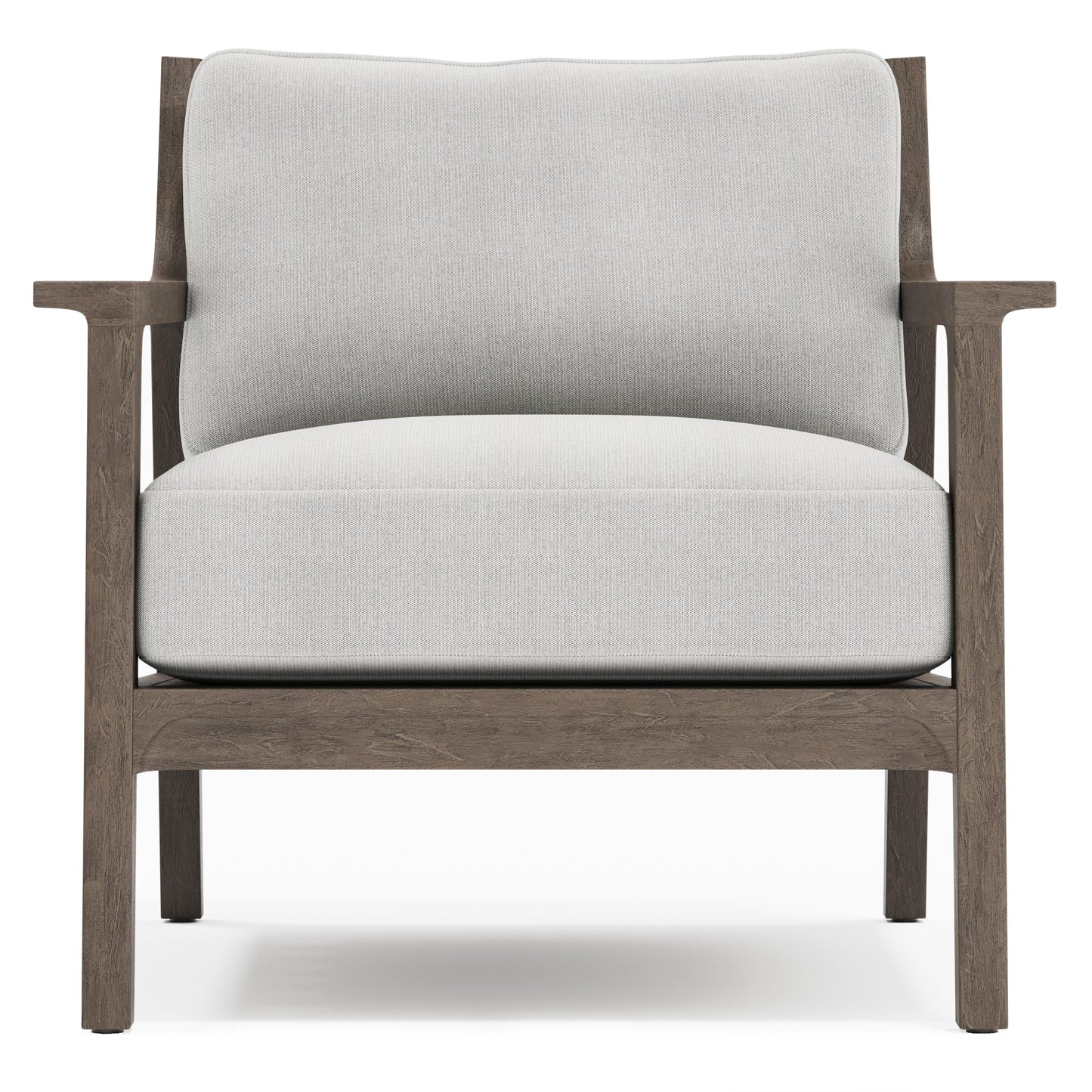 Ibiza Weathered Teak/Pebble/White/Cream Outdoor Chair - Ornate Home
