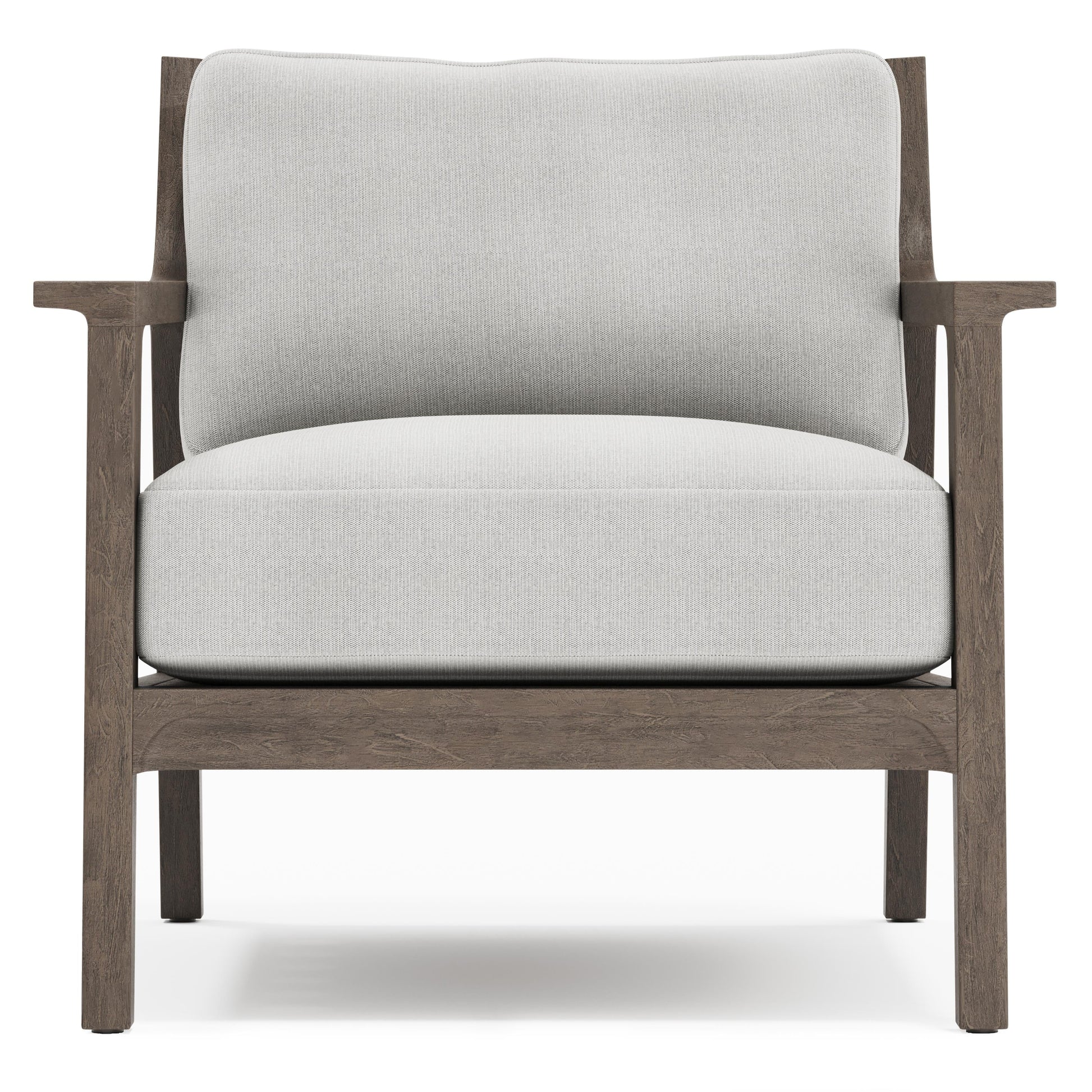 Ibiza Weathered Teak/Pebble/White/Cream Outdoor Chair - Ornate Home