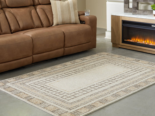 Idaman Taupe/Brown Medium Rug- Viva Furn