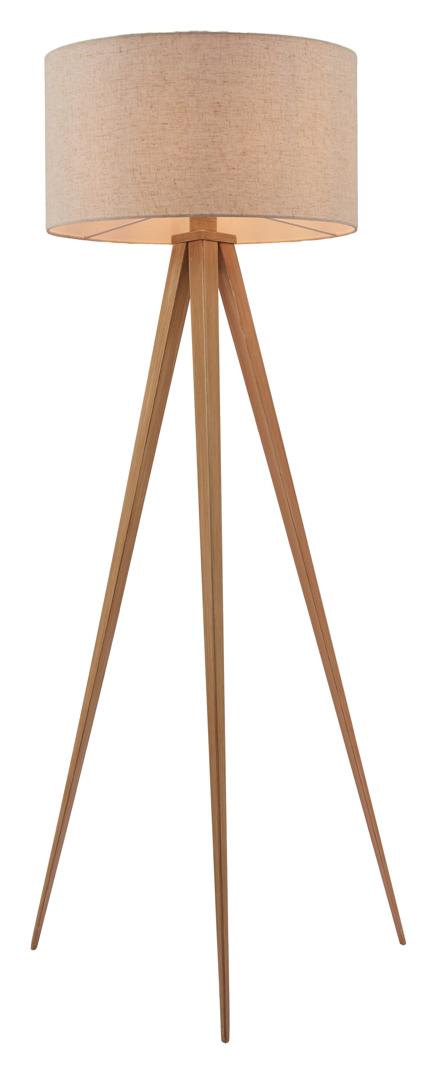 Imperial Beige & Natural Floor Lamp - Ornate Home