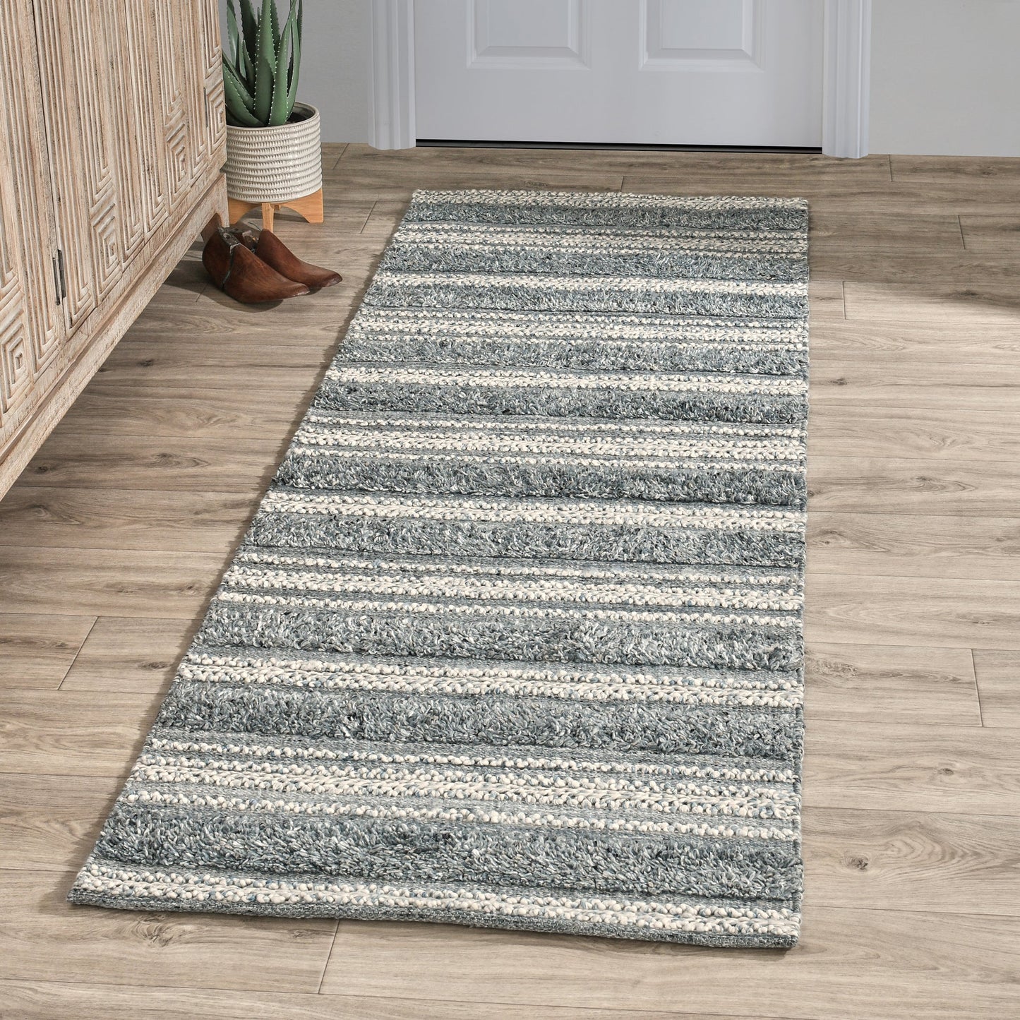 Indoor/Outdoor Elko Blue Multi Rug - Ornate Home