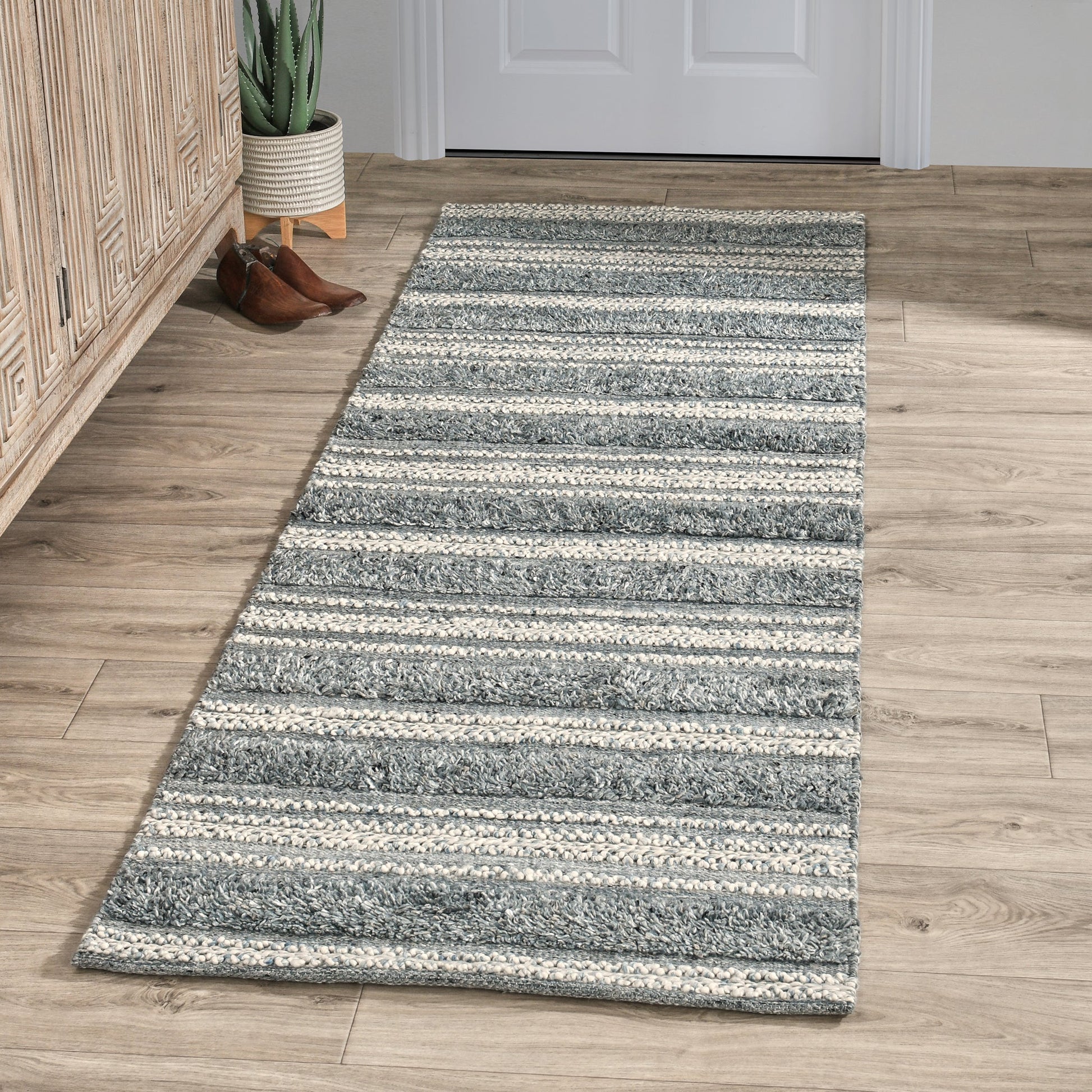 Indoor/Outdoor Elko Blue Multi Rug - Ornate Home