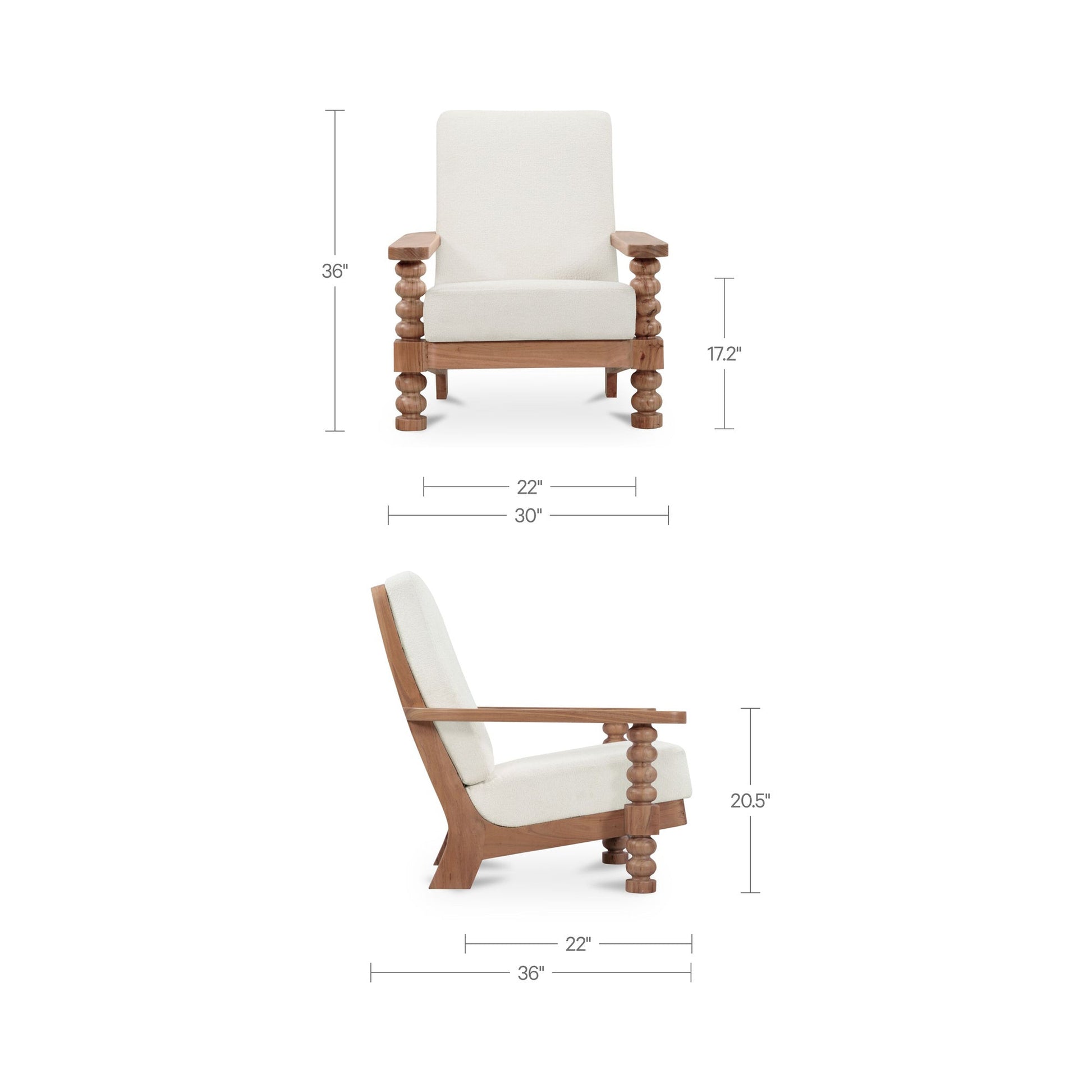 Ingrid Off White Accent Chair - Ornate Home