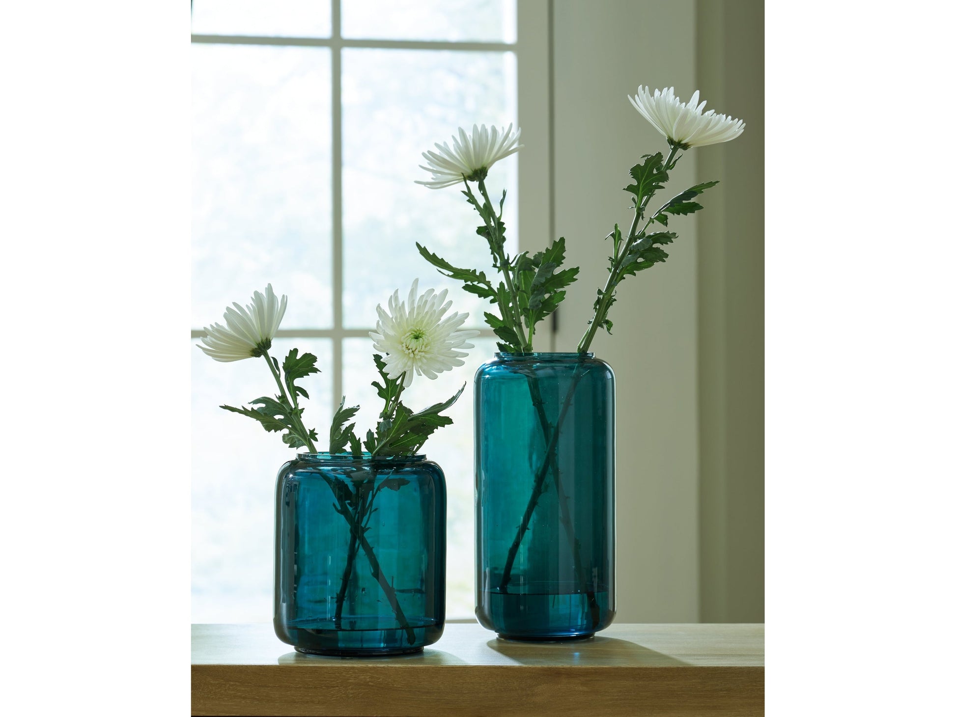 Inisland Teal Vase Set (Set of 2)- Viva Furn