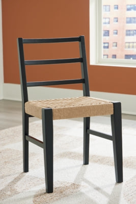 Isanti Light Brown/Black Dining Room Side Chair (Set of 2)- Viva Furn