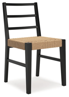 Isanti Light Brown/Black Dining Room Side Chair (Set of 2)- Viva Furn
