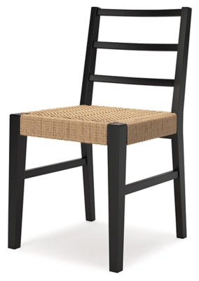 Isanti Light Brown/Black Dining Room Side Chair (Set of 2)- Viva Furn