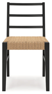 Isanti Light Brown/Black Dining Room Side Chair (Set of 2)- Viva Furn