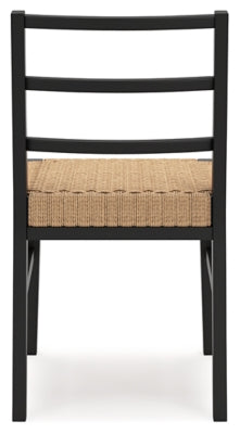Isanti Light Brown/Black Dining Room Side Chair (Set of 2)- Viva Furn