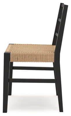 Isanti Light Brown/Black Dining Room Side Chair (Set of 2)- Viva Furn