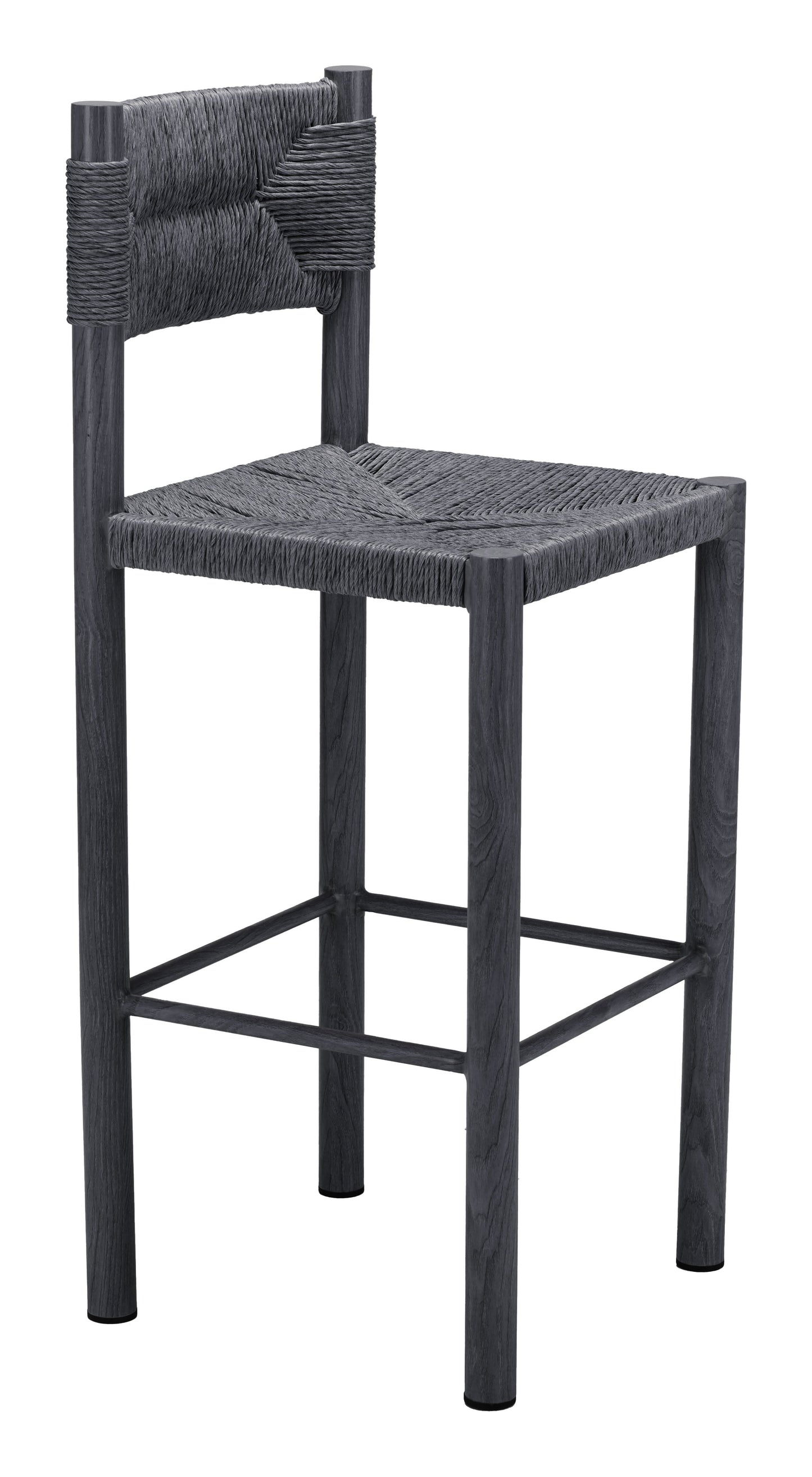 Iska Black Outdoor Barstool (Set of 2) - Ornate Home