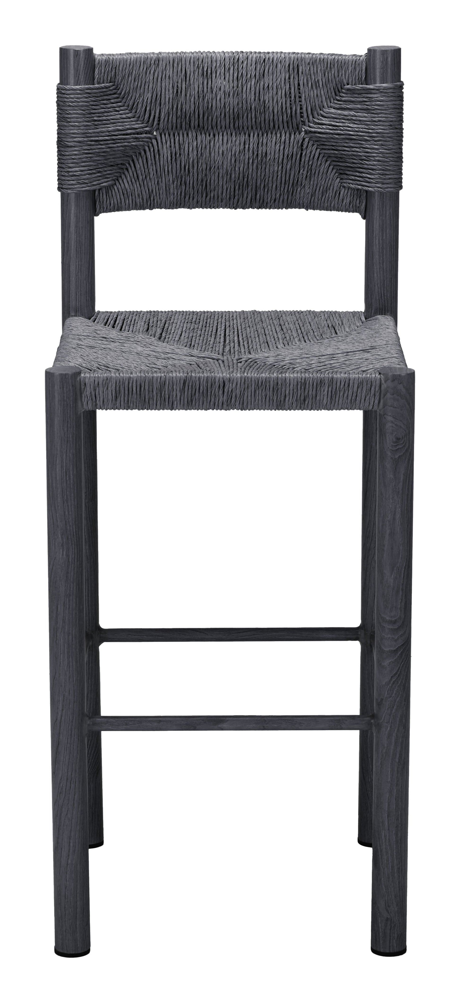 Iska Black Outdoor Barstool (Set of 2) - Ornate Home