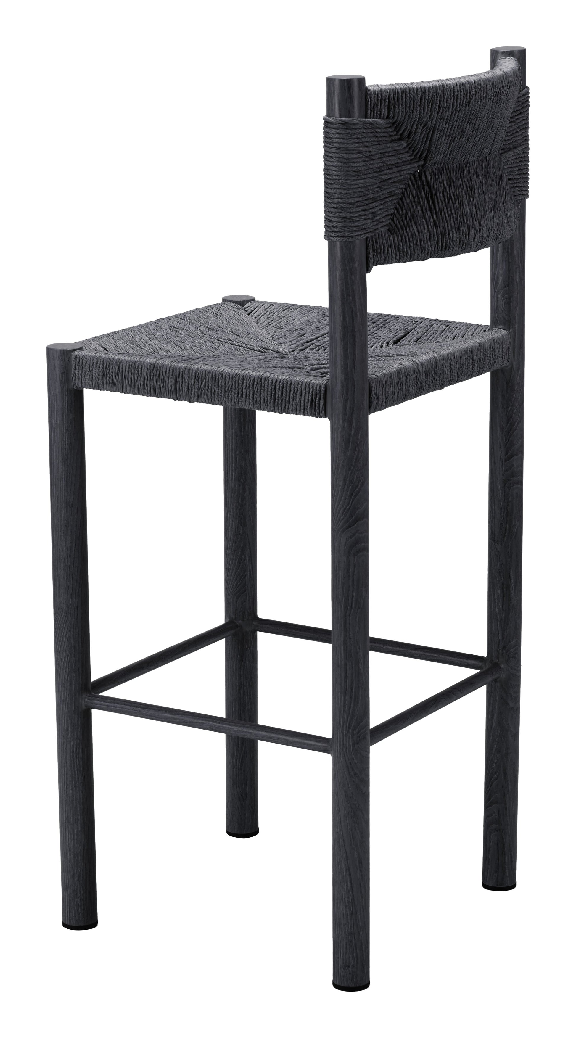 Iska Black Outdoor Barstool (Set of 2) - Ornate Home