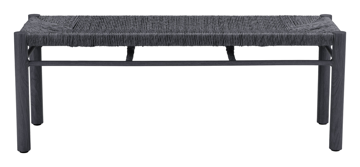 Iska Black Outdoor Bench - Ornate Home