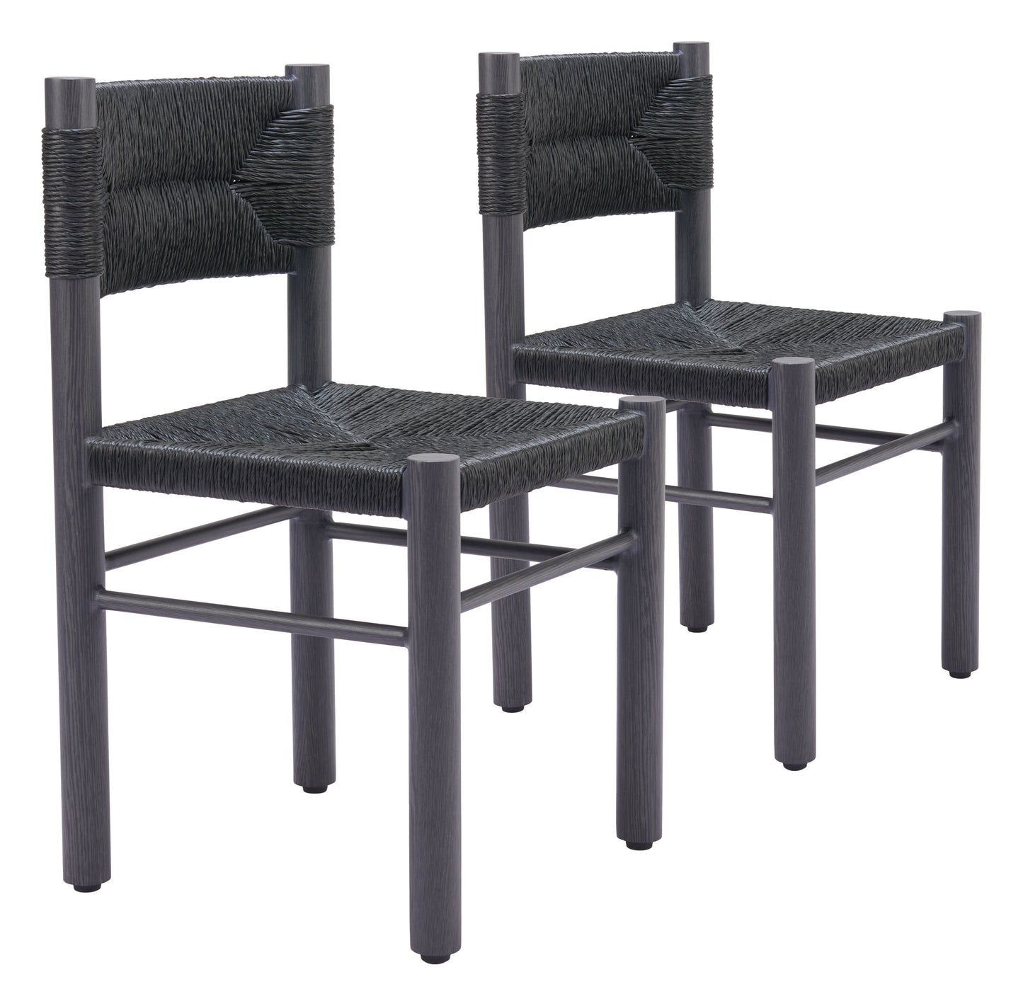Iska Black Outdoor Dining Chair (Set of 2) - Ornate Home