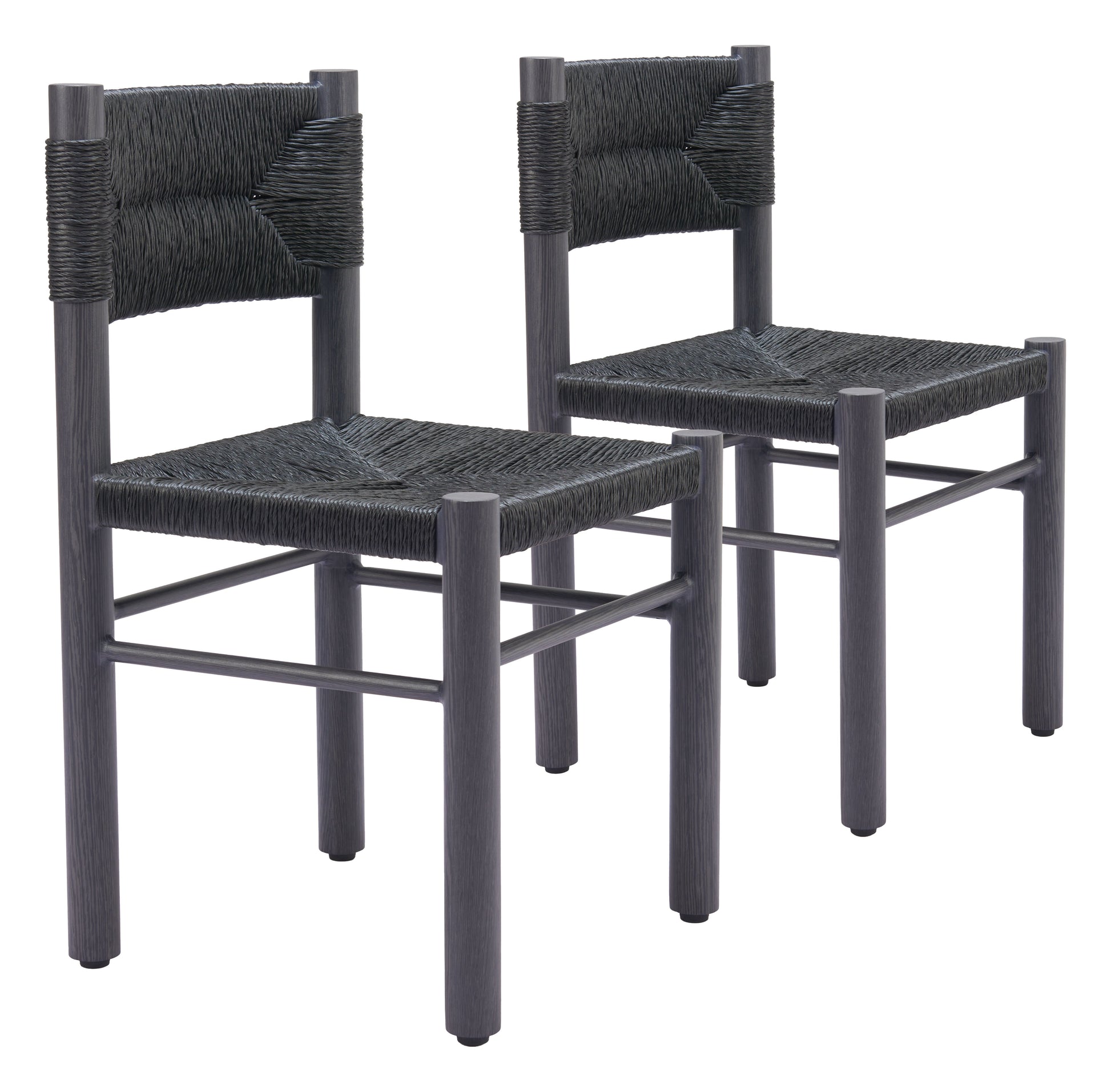 Iska Black Outdoor Dining Chair (Set of 2) - Ornate Home