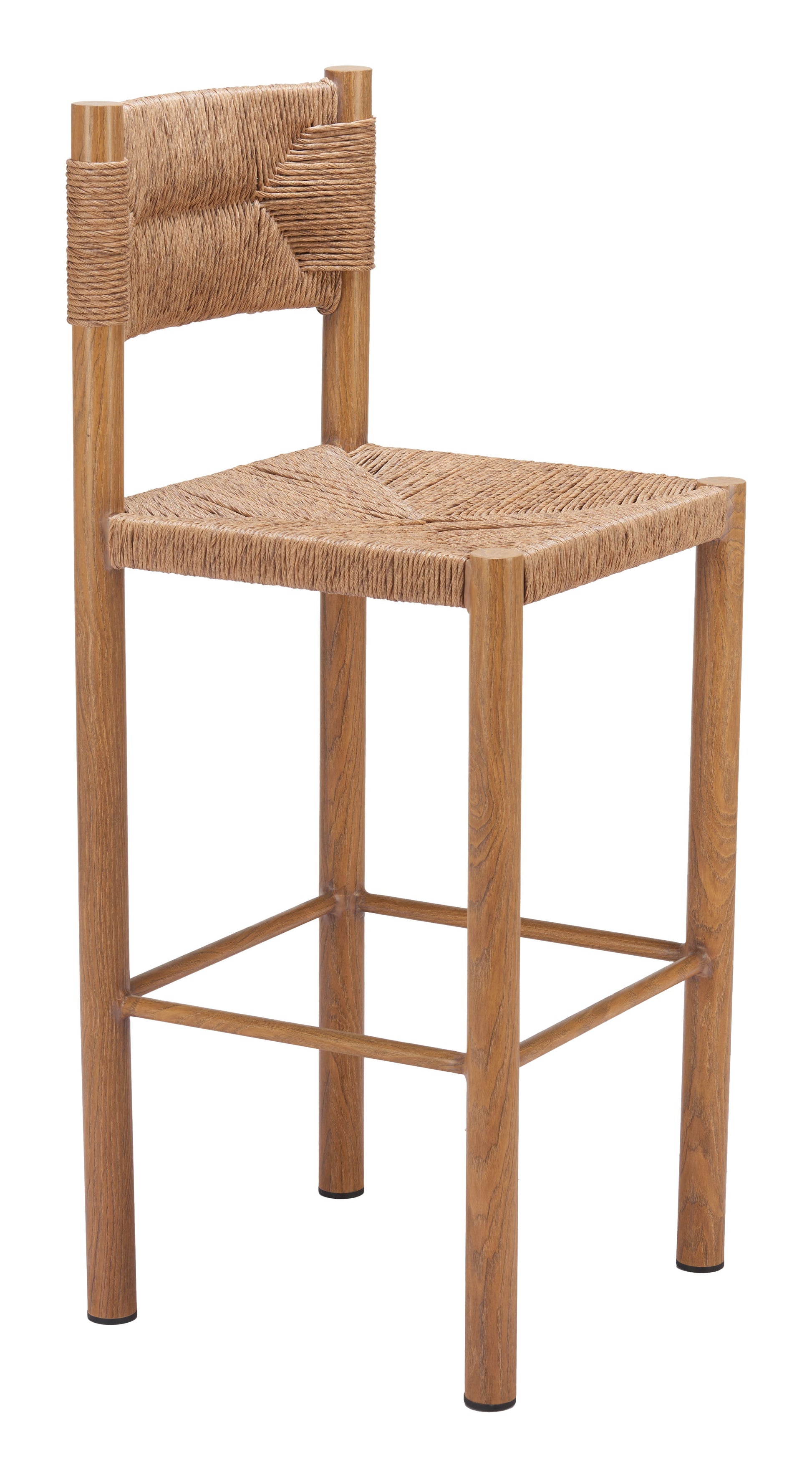 Iska Natural Outdoor Barstool (Set of 2) - Ornate Home