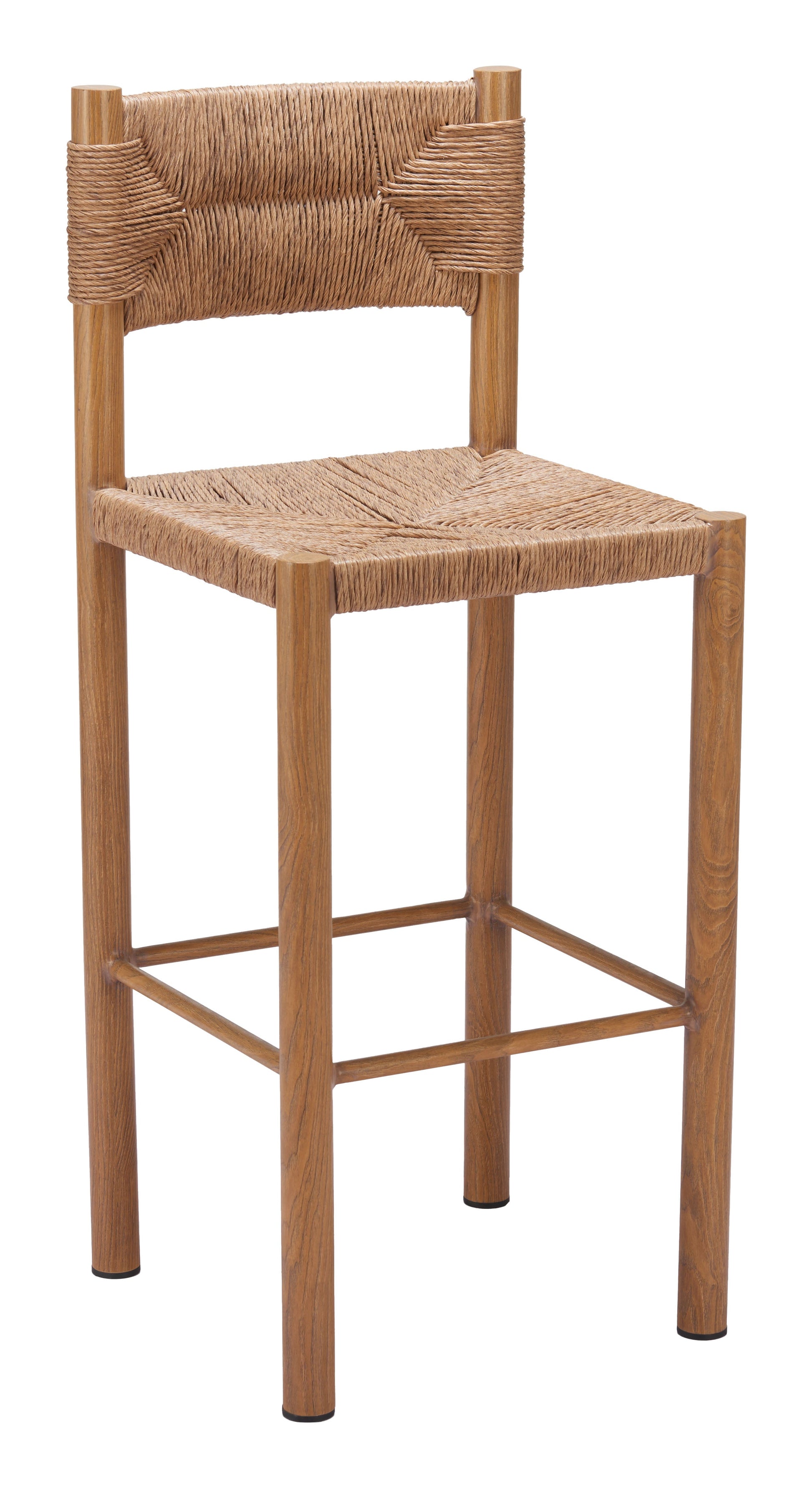 Iska Natural Outdoor Barstool (Set of 2) - Ornate Home