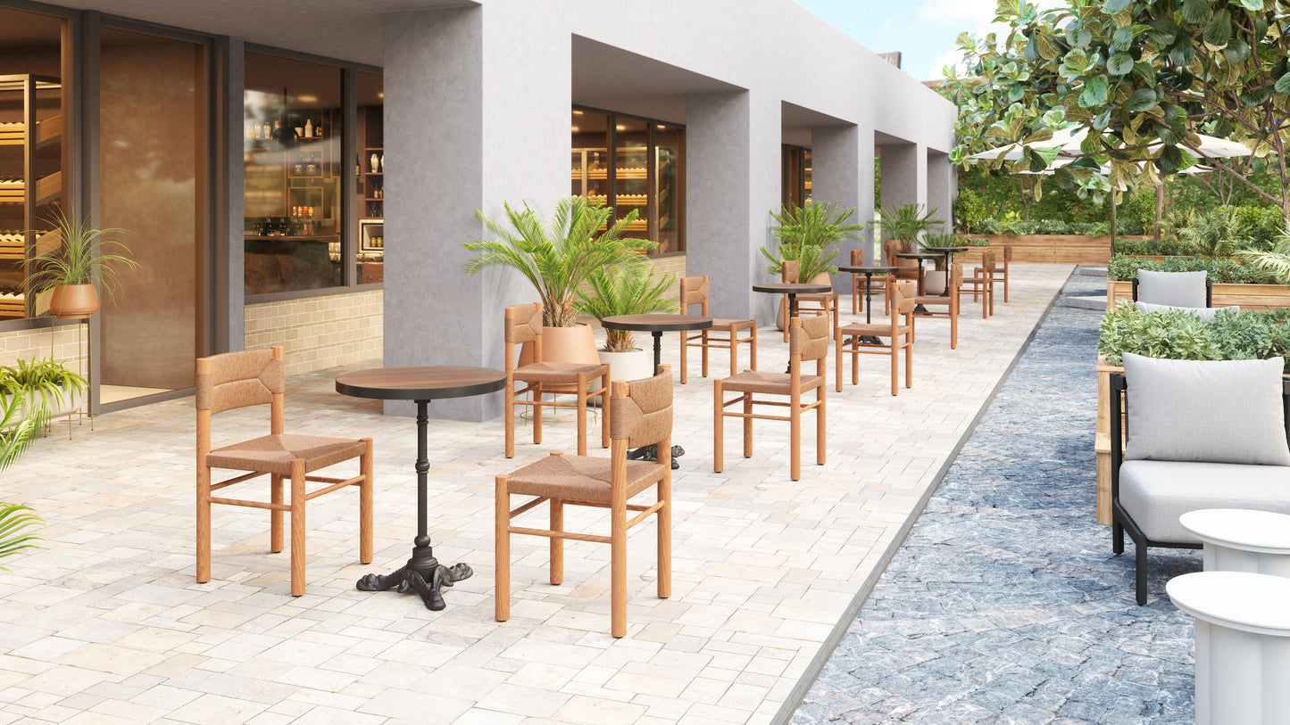 Iska Natural Outdoor Dining Chair (Set of 2) - Ornate Home