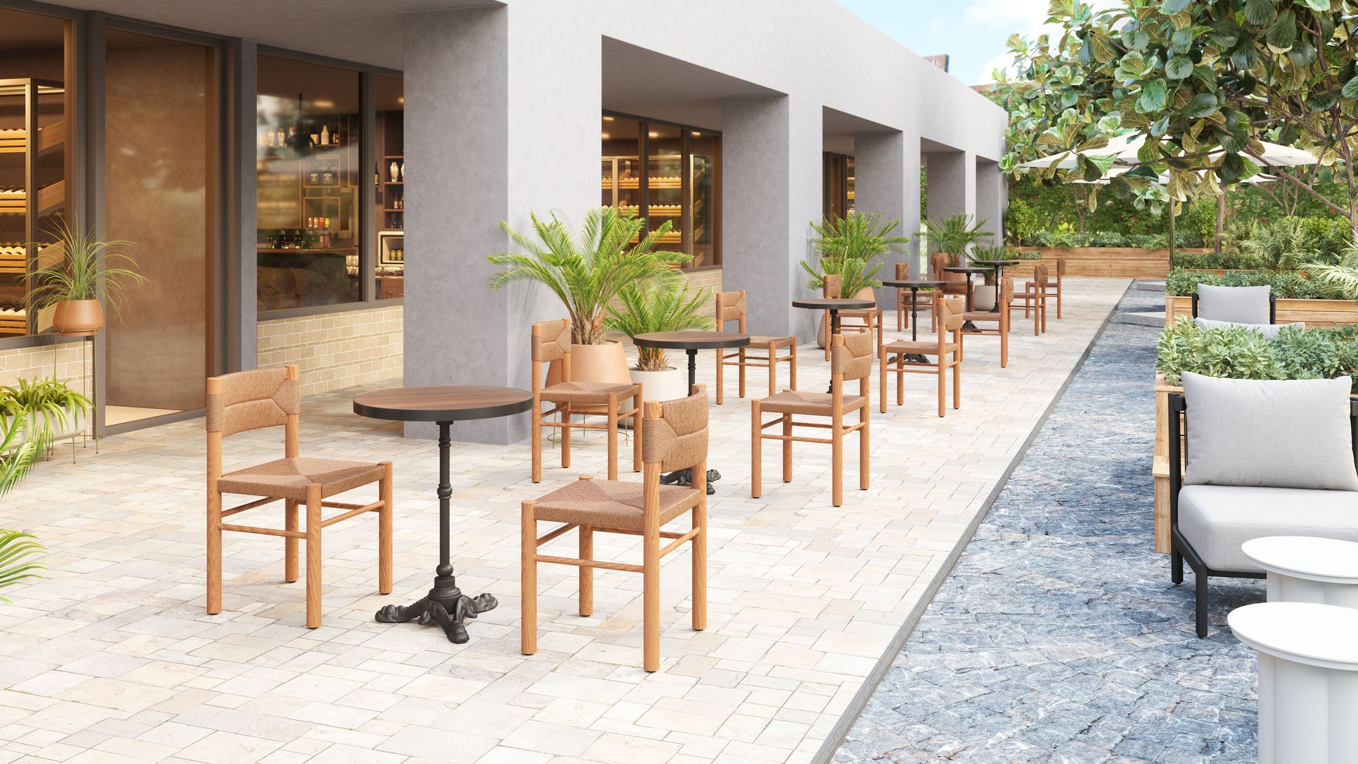 Iska Natural Outdoor Dining Chair (Set of 2) - Ornate Home