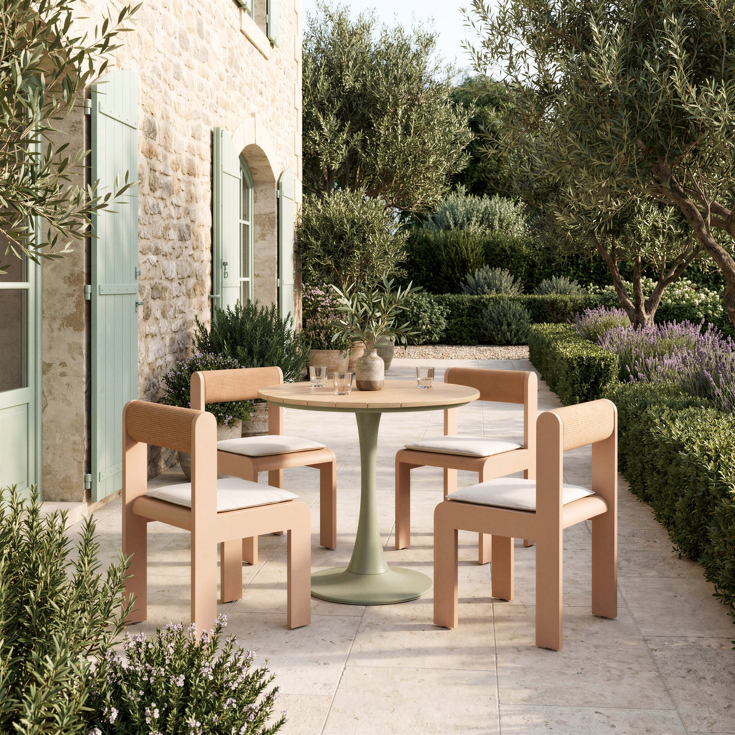 Island White Outdoor Dining Chair (Set of 2) - Ornate Home