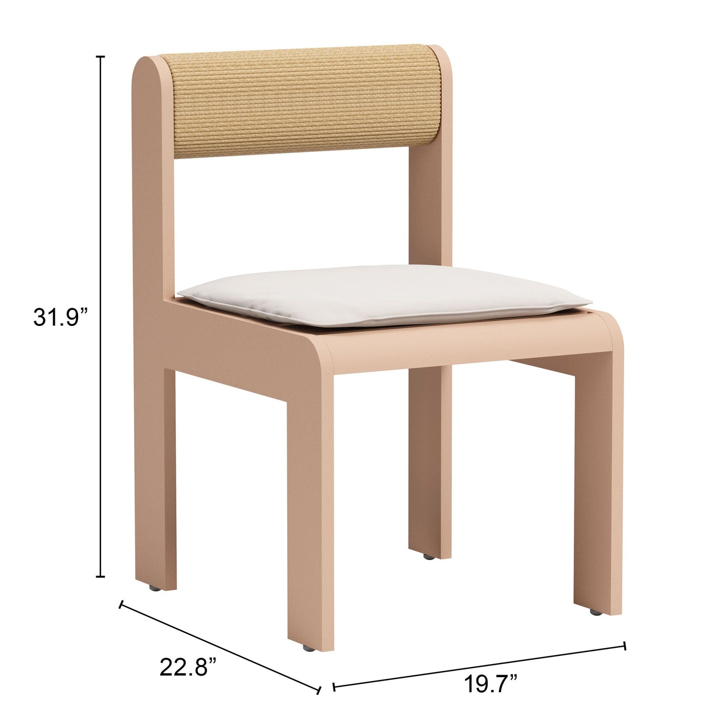 Island White Outdoor Dining Chair (Set of 2) - Ornate Home