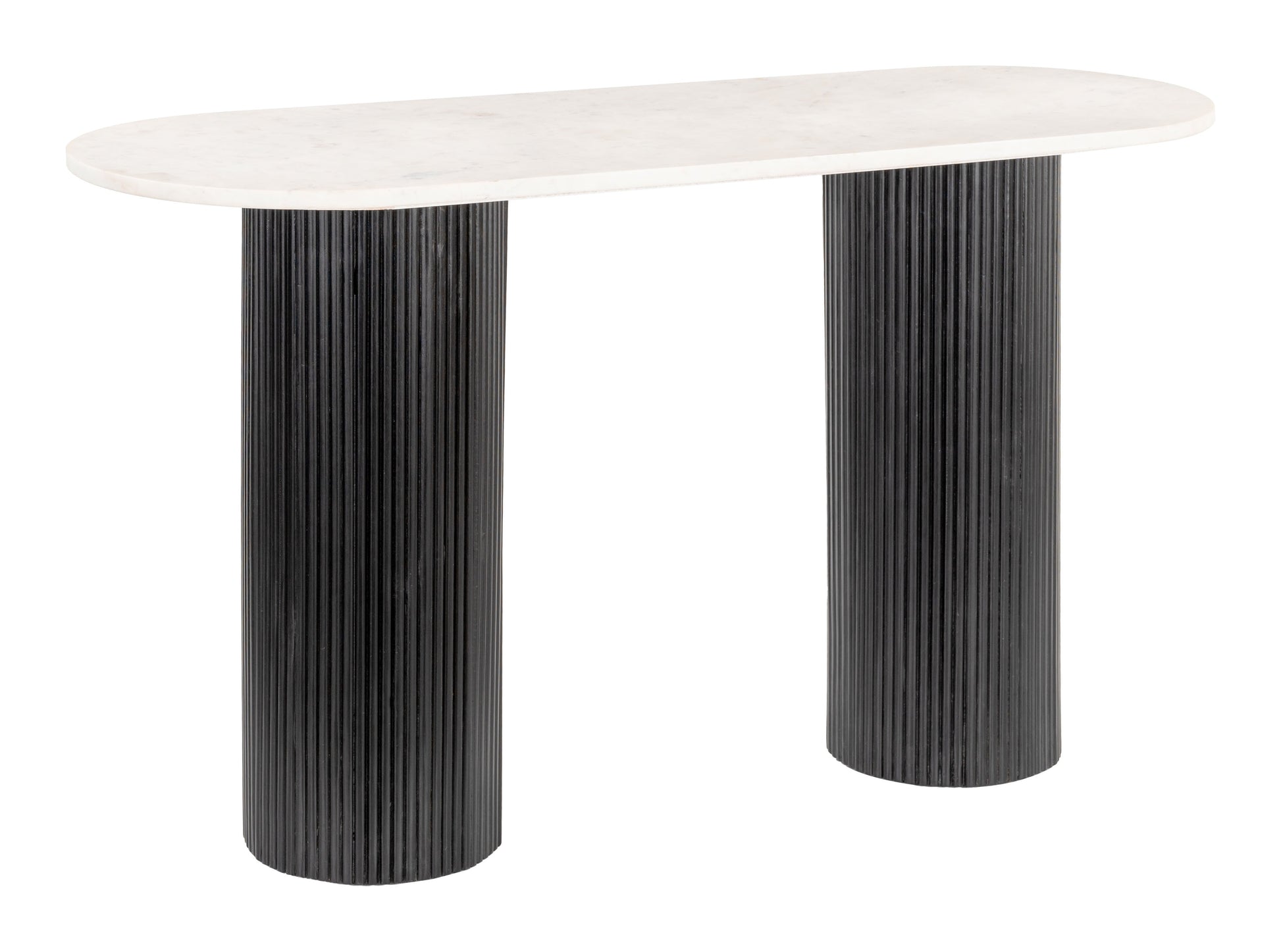 Izola White & Black Console Table - Ornate Home