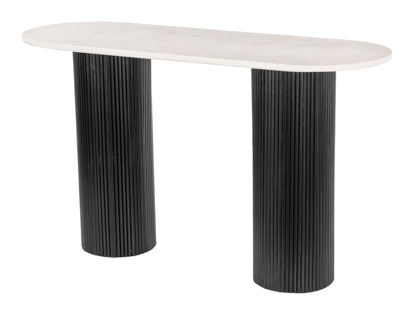 Izola White & Black Console Table - Ornate Home