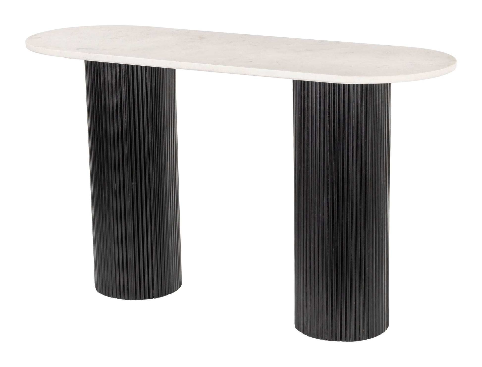 Izola White & Black Console Table - Ornate Home