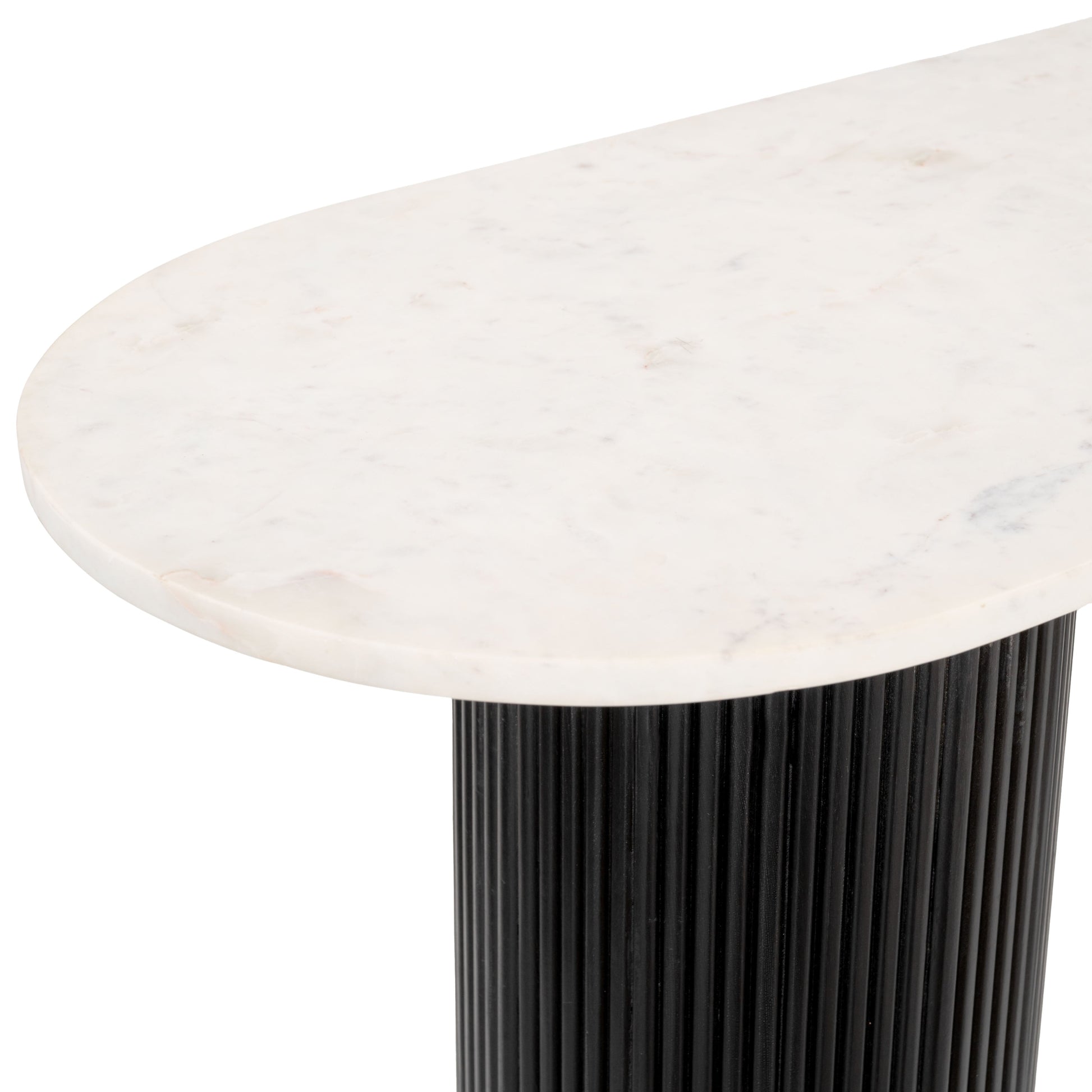 Izola White & Black Console Table - Ornate Home